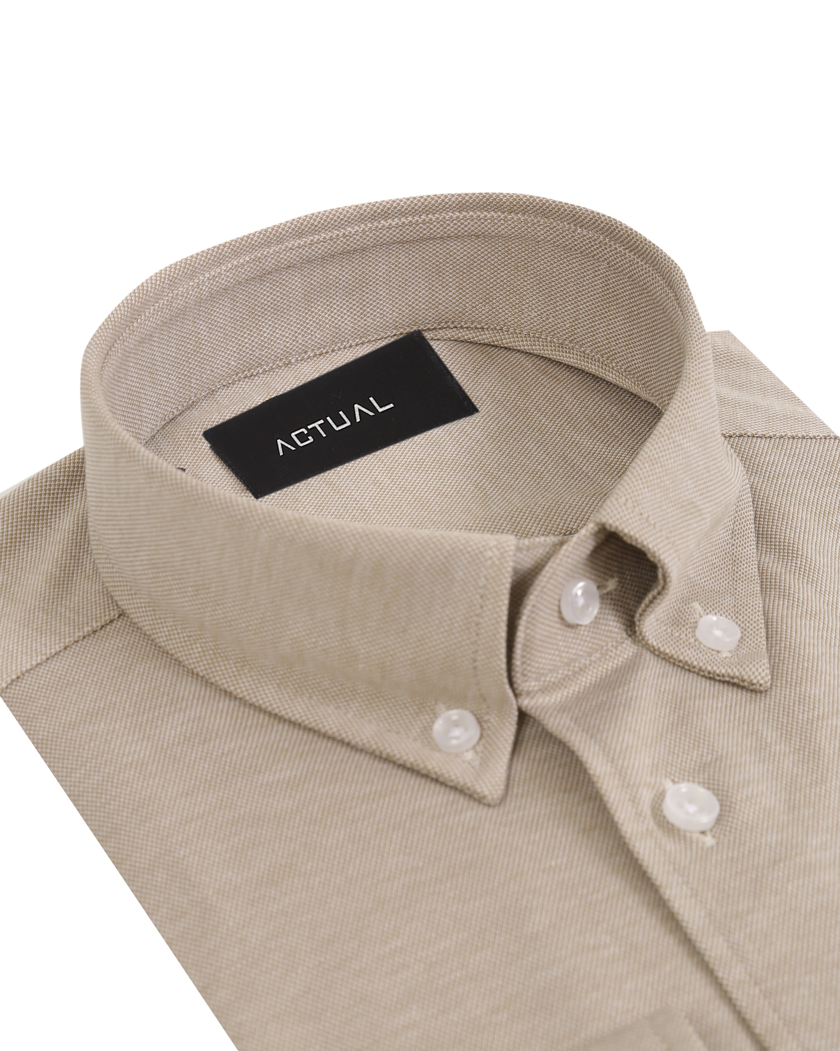 Gebreid overhemd van 100% katoen met button-down kraag – Model 25-005