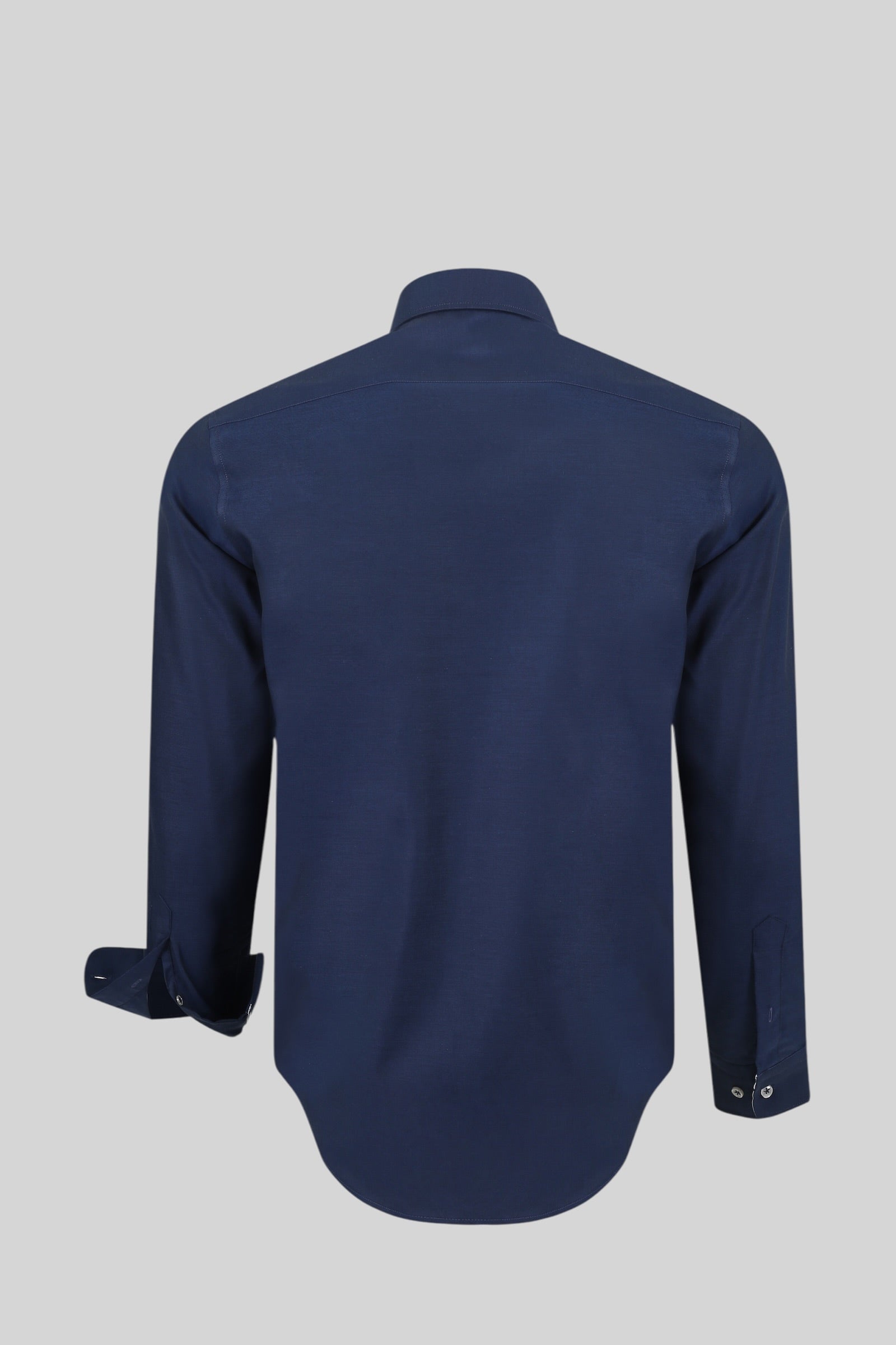 Non-Iron Twill 100% Cotton Slim Fit Shirt with Floral Contrast Details – Model 25-029