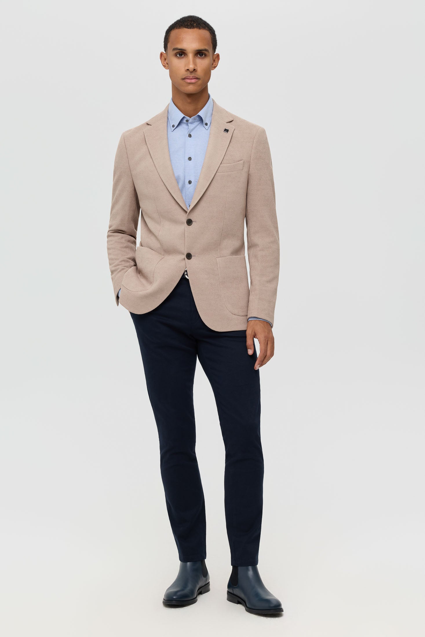 Hochwertiger Herren-Strickblazer – Strukturierter Komfort-Stretch | Modell 7182