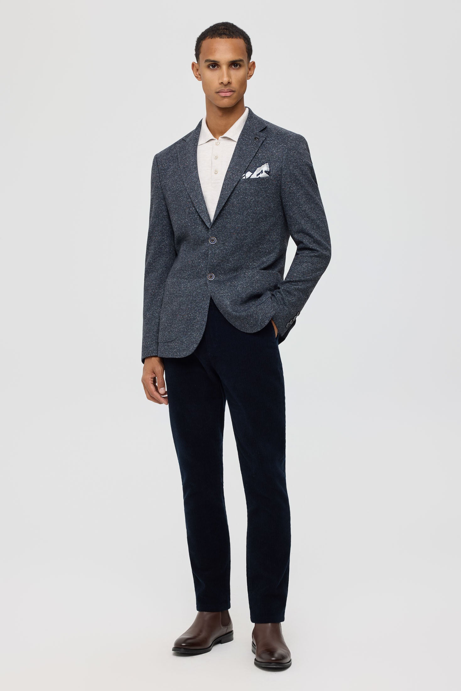 Hochwertiger Herren-Strickblazer – Klassische Strickstruktur | Modell 7184