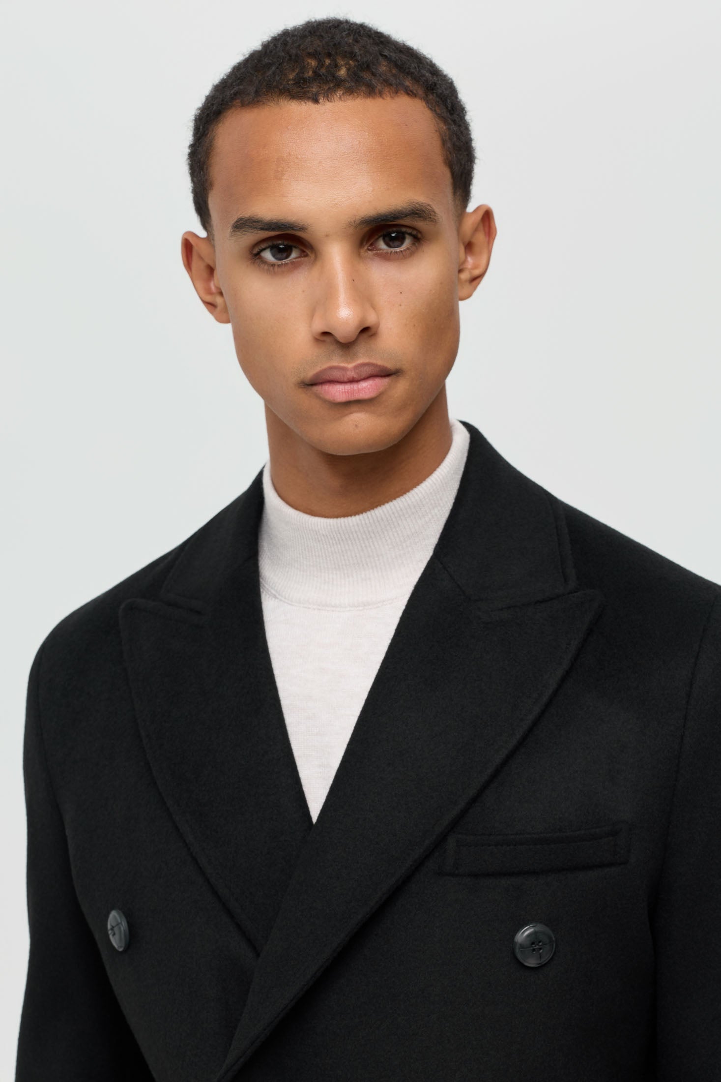 Men’s Double-Breasted Wool Blend Trench Coat – Timeless Elegance | Style 6065