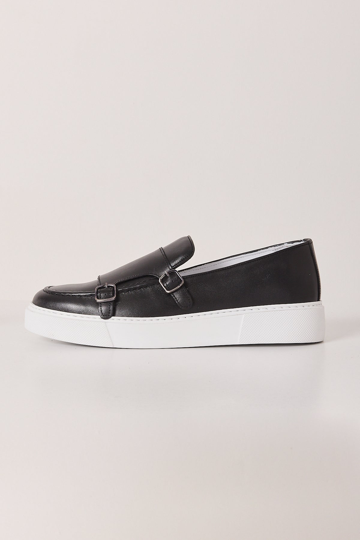 Men’s Premium Leather Double-Monk Loafer Shoes – 100% Genuine Leather