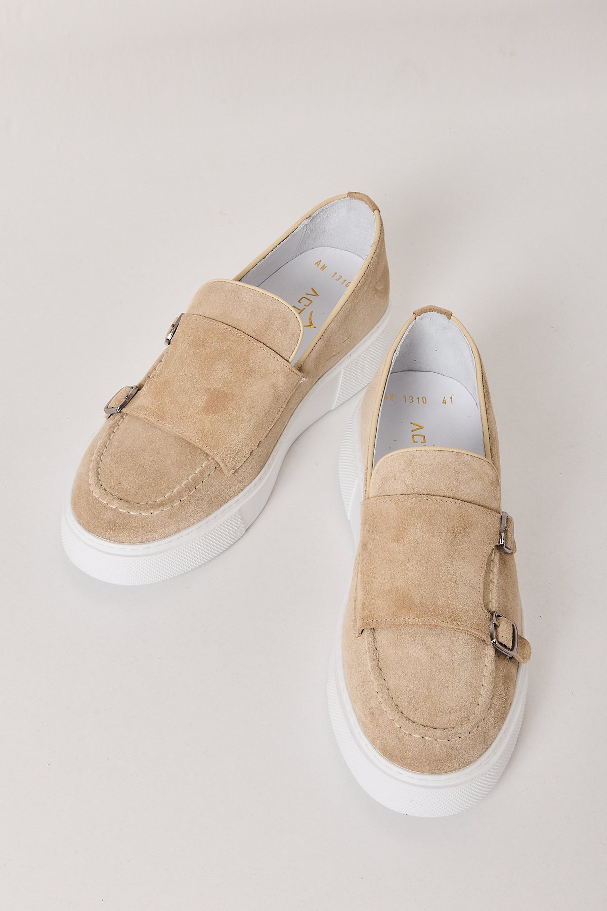 Premium-Wildleder-Doppelmonk-Loafer für Herren – 100 % echtes Leder