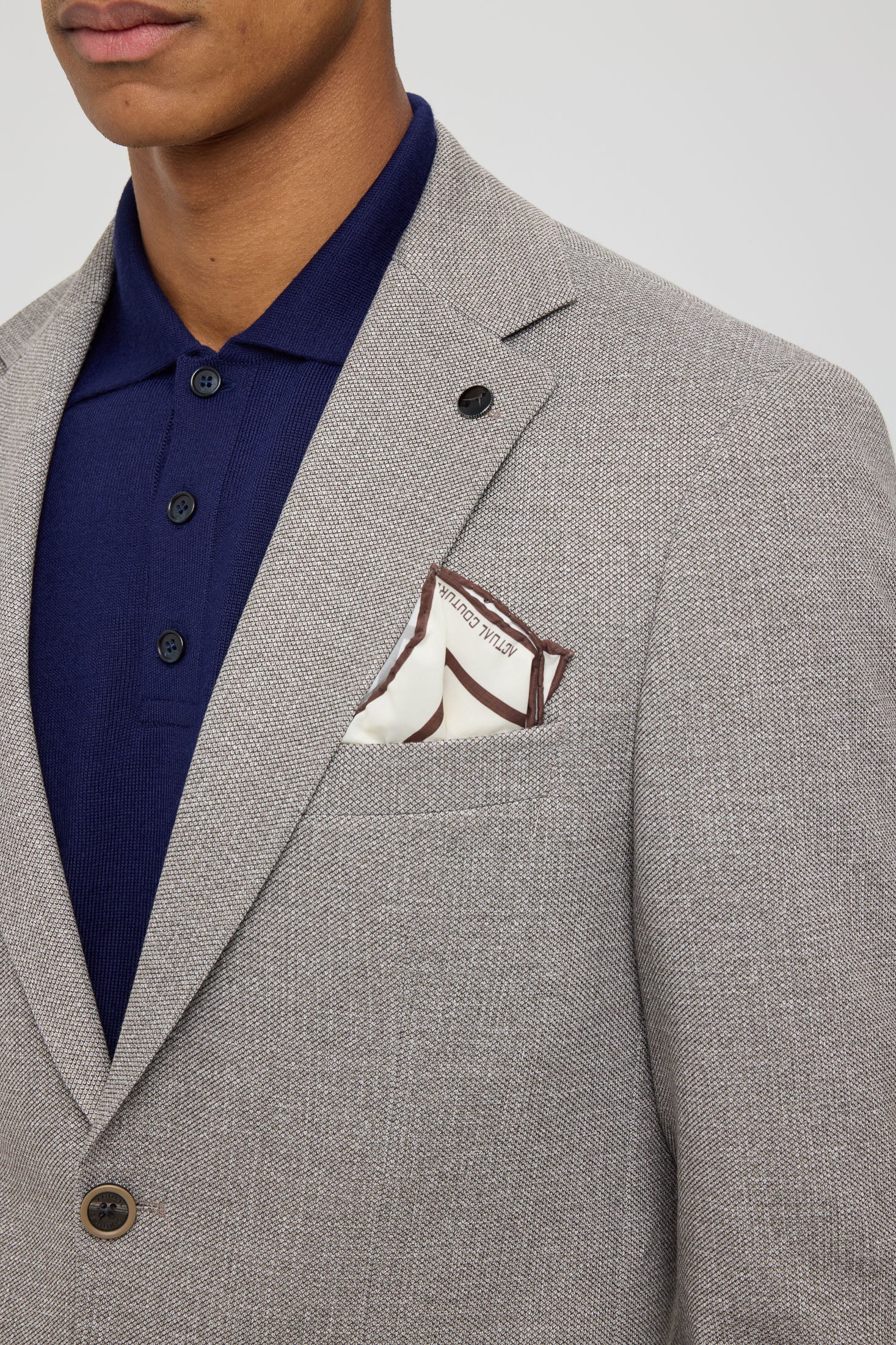 Hochwertiger Herren-Strickblazer – Mikrostruktur | Modell 7188