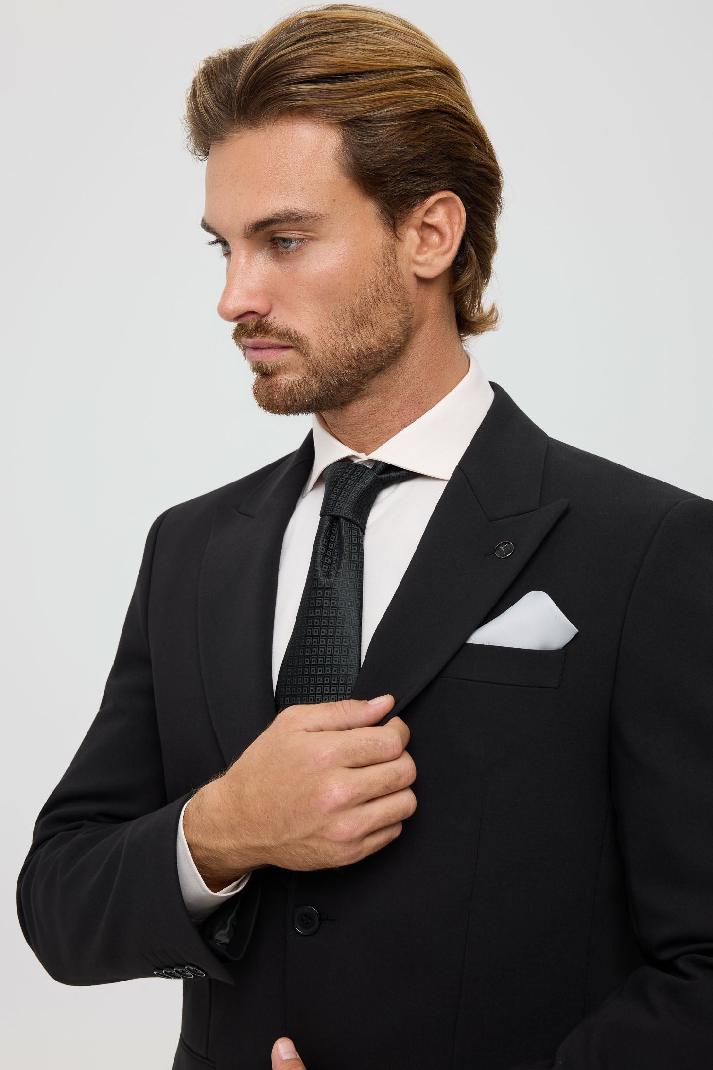 Men’s Modern Tailored Suit – Stretch Cotton Elegance | Style 4073