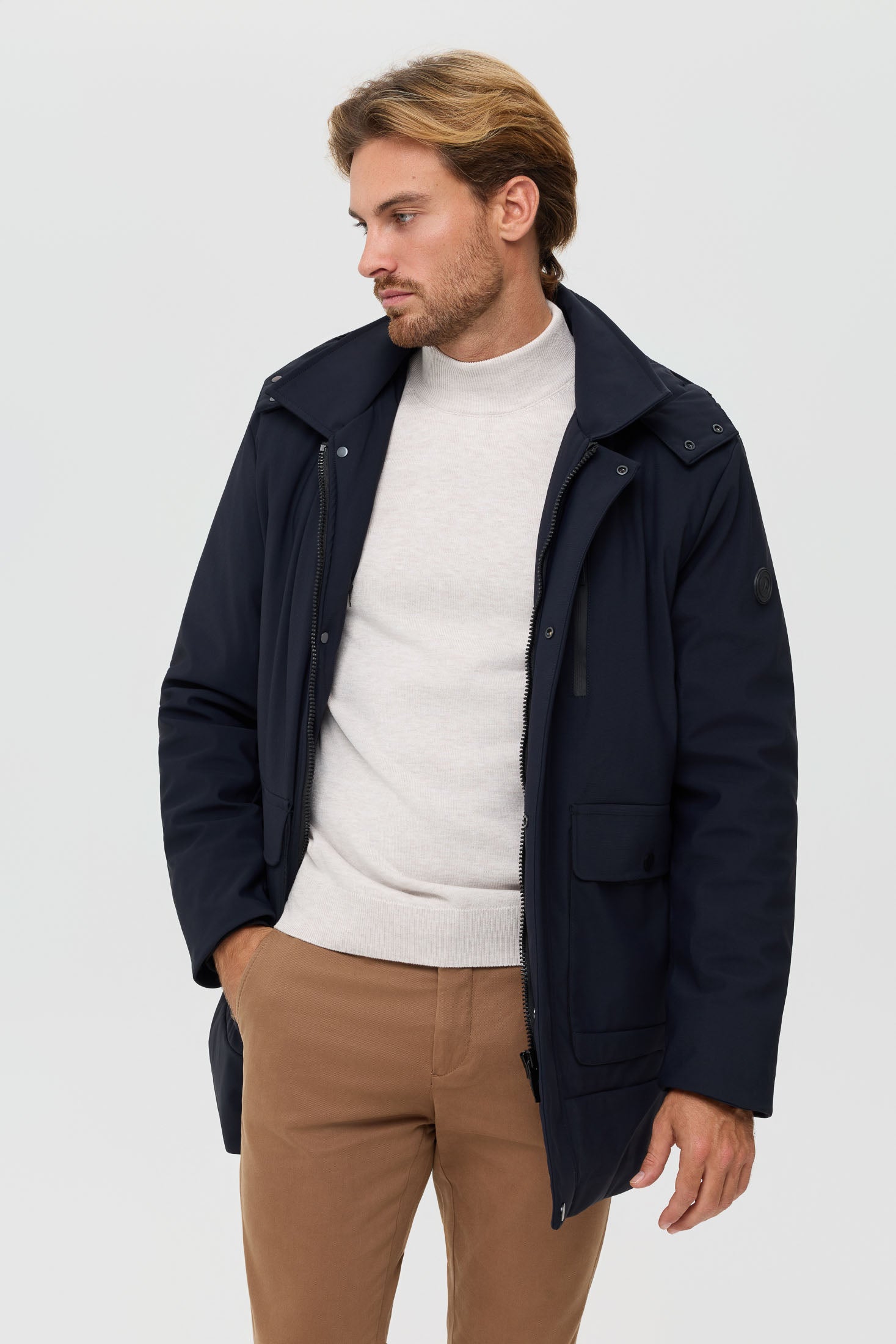 Hochwertiger Herren-Steppmantel – Technisches Isoliergewebe | Modell 6062