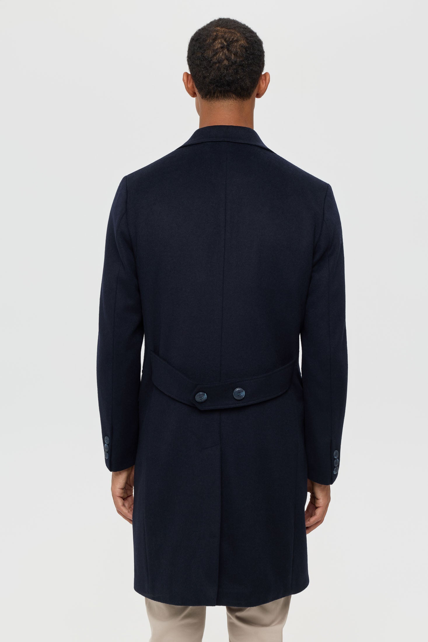 Men’s Double-Breasted Wool Blend Trench Coat – Timeless Elegance | Style 6065