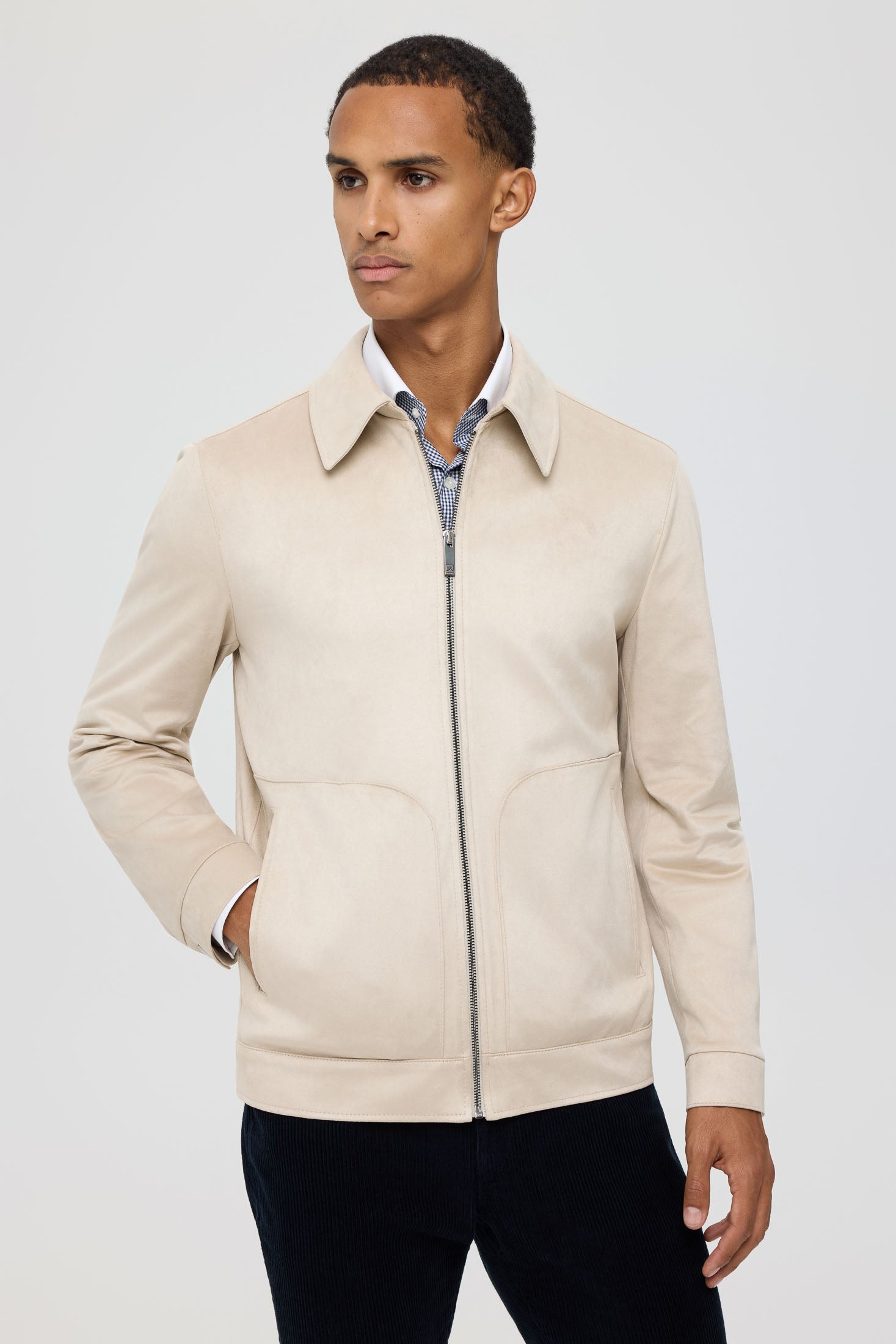 Men's Premium Lightweight Jacket – Suede-Effect Nubuck Finish | Style 6063