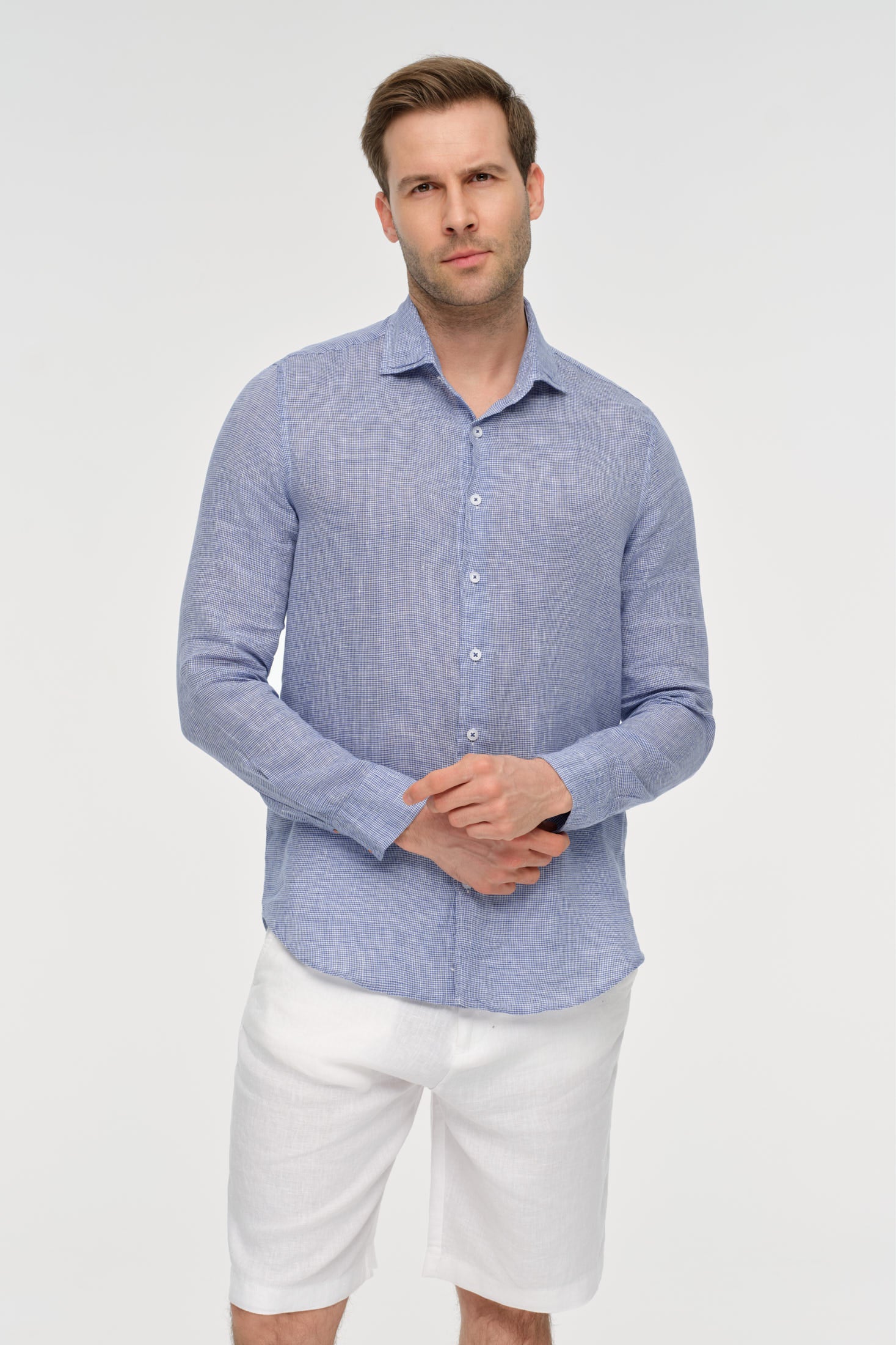 Textured Linen Shirt | Lightweight Summer Refinement – Model 2028