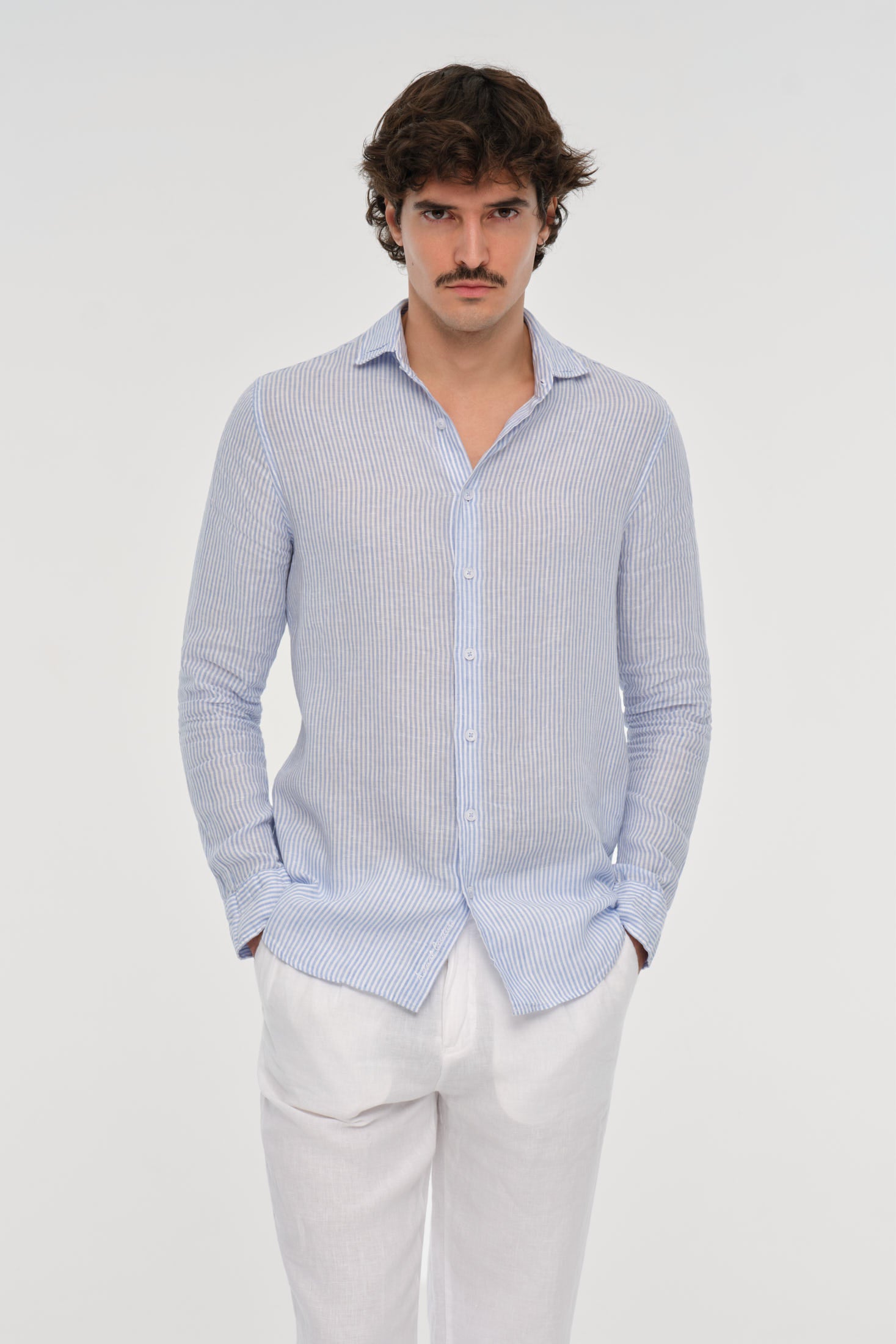 Striped Linen Shirt | Effortless Summer Tailoring – Model 2027