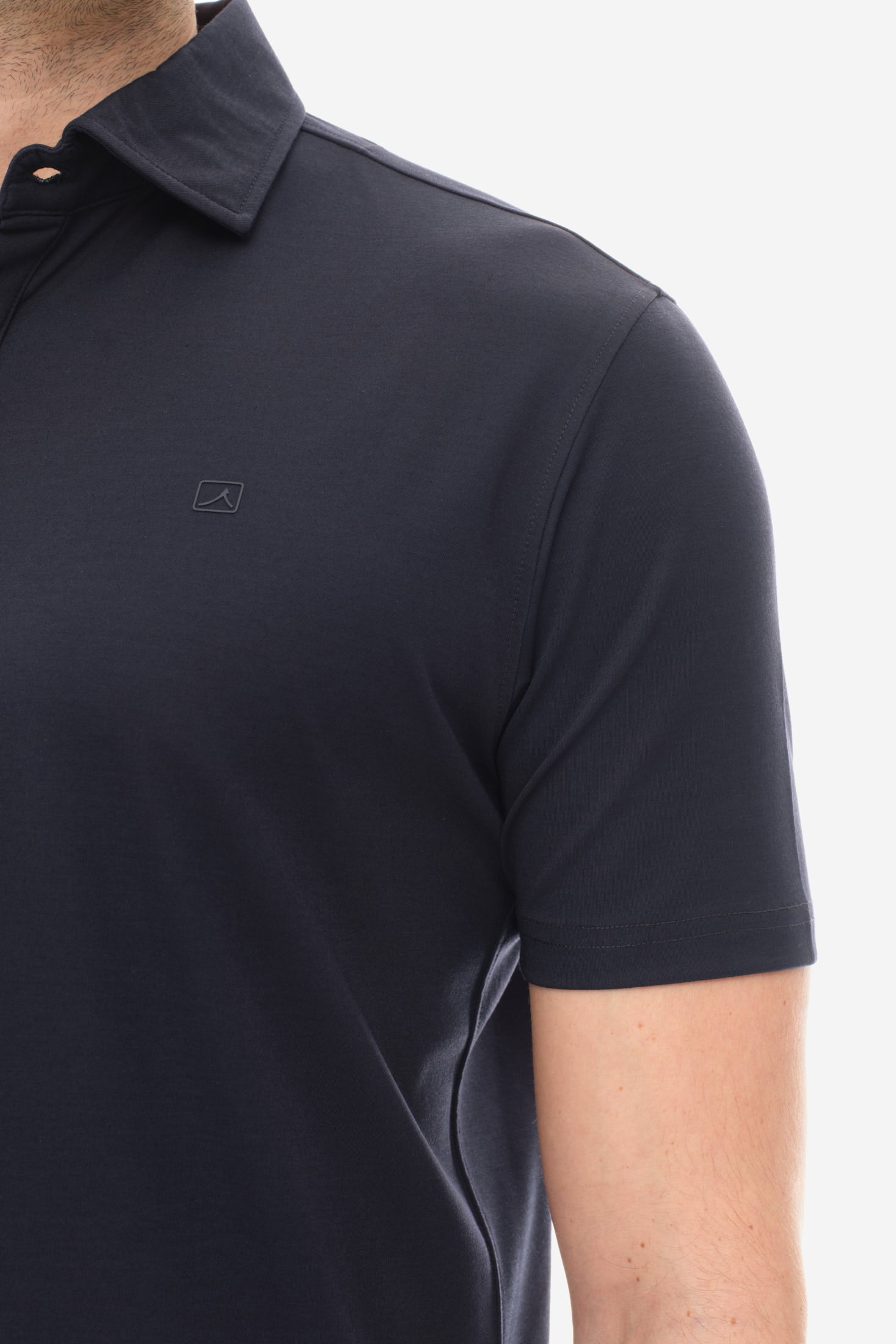 Tailored Knit Polo Shirt | Premium Stretch Fabric for Modern Business Casual – Model 8038