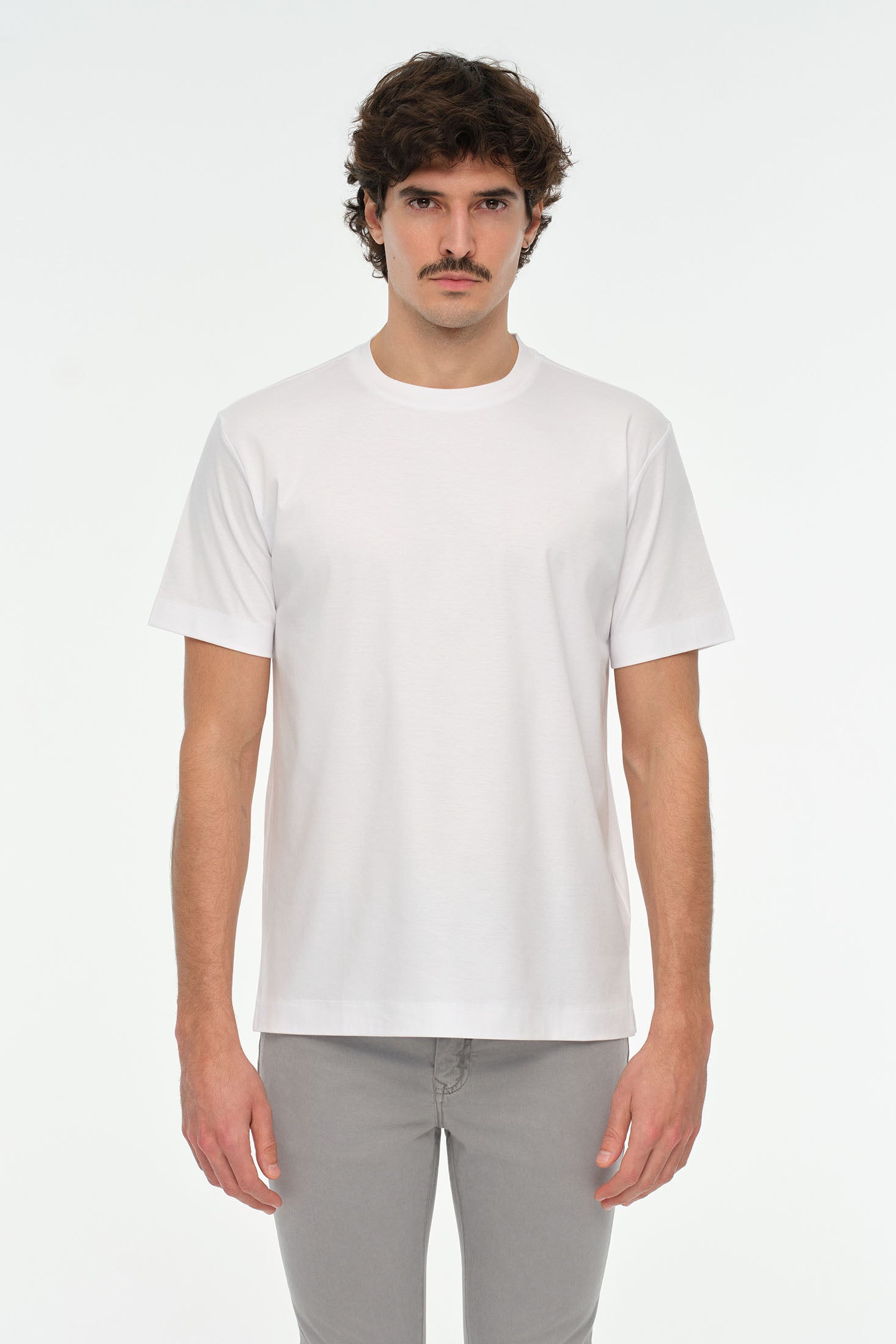Herren Premium Basic T-Shirt aus merzerisierter Baumwolle – Slim Fit | Stil 8508