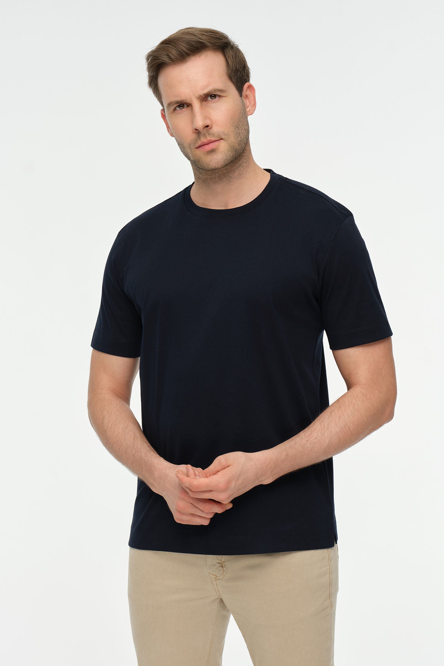 Men’s Premium Basic Mercerized Cotton T-Shirt – Slim Fit | Style 8508
