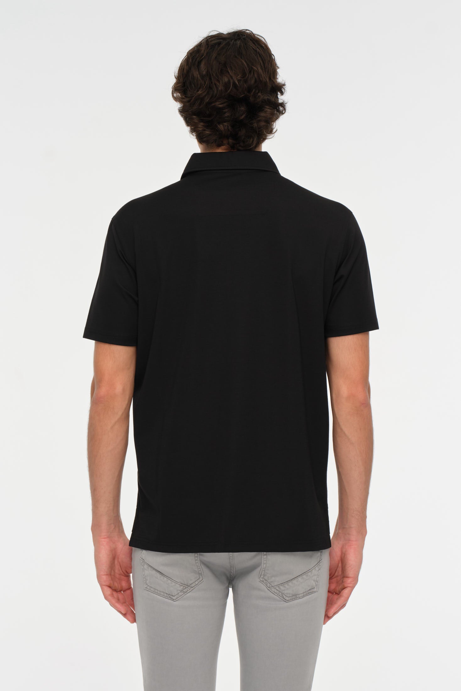 Tailored Knit Polo Shirt | Premium Stretch Fabric for Modern Business Casual – Model 8038