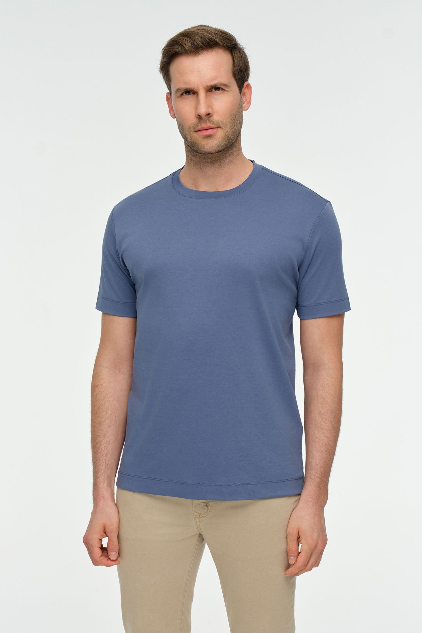 Herren Premium Basic T-Shirt aus merzerisierter Baumwolle – Slim Fit | Stil 8508