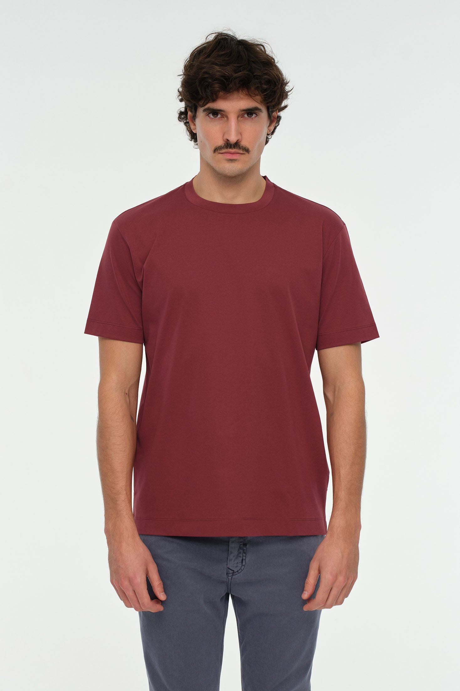 Herren Premium Basic T-Shirt aus merzerisierter Baumwolle – Slim Fit | Stil 8508