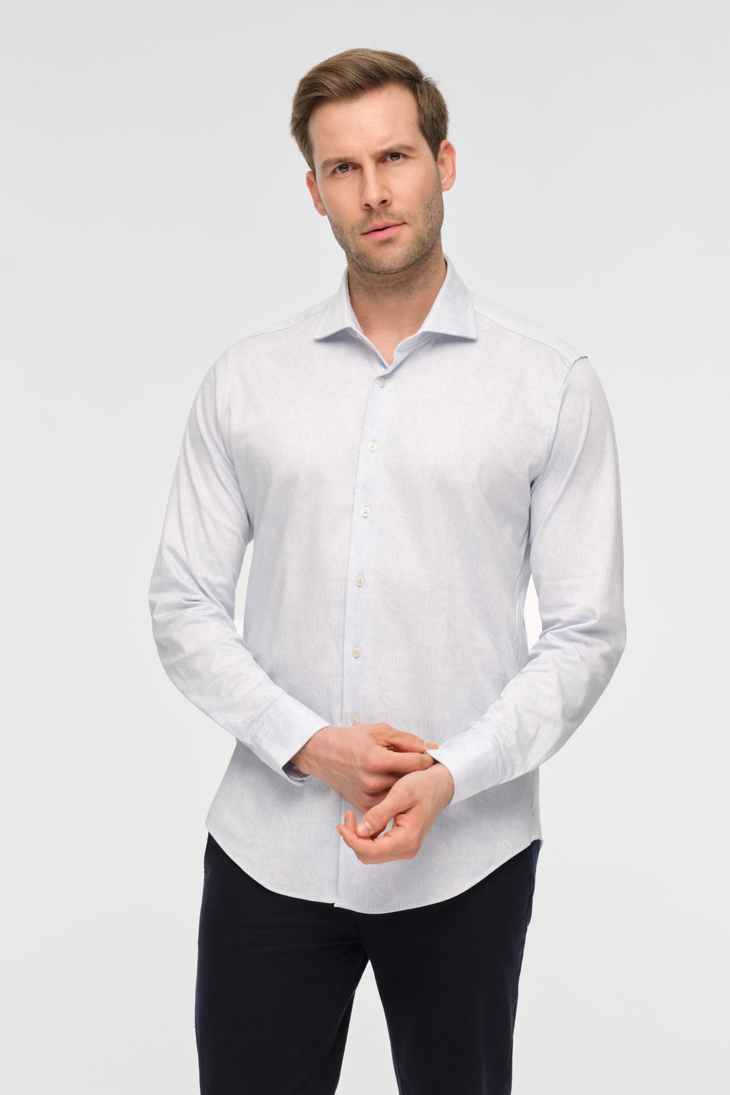 Printed Knit Cotton Shirt | Soft Touch Everyday Elegance in 100% Cotton – Model 2036