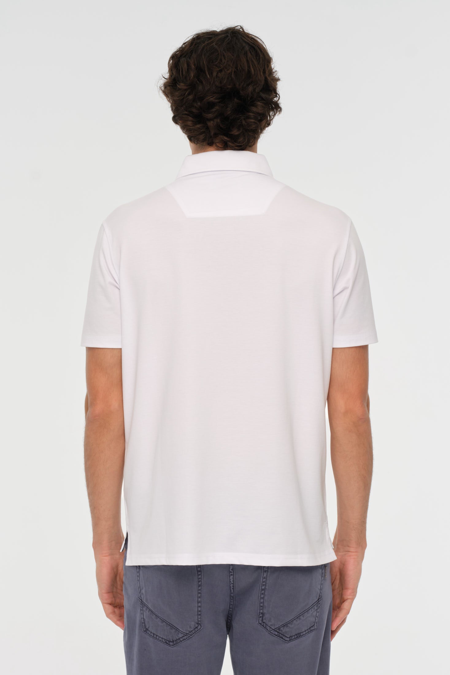 Tailored Knit Polo Shirt | Premium Stretch Fabric for Modern Business Casual – Model 8038