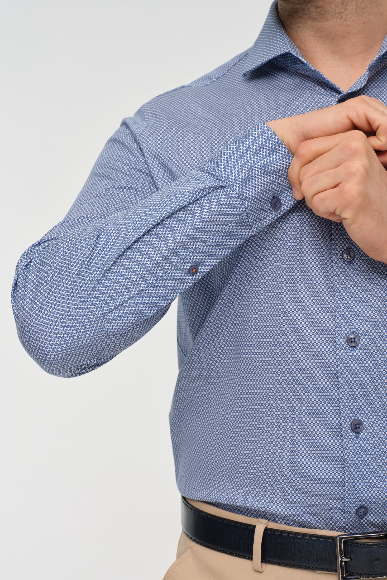 Bedrucktes Strick-Baumwollhemd | Weiche Alltags-Eleganz aus 100% Baumwolle – Modell 2033