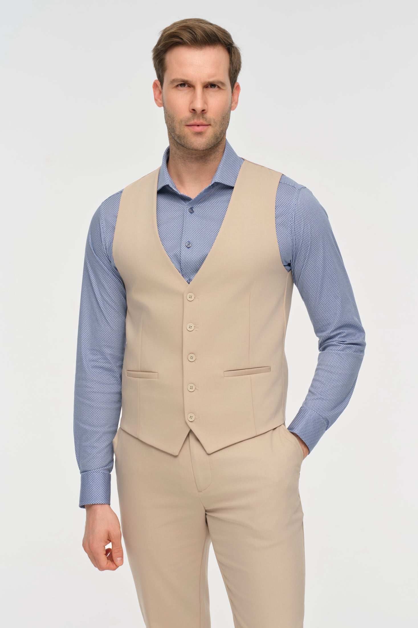 Getailleerd gilet | Clean Formal Essential – Model W-001