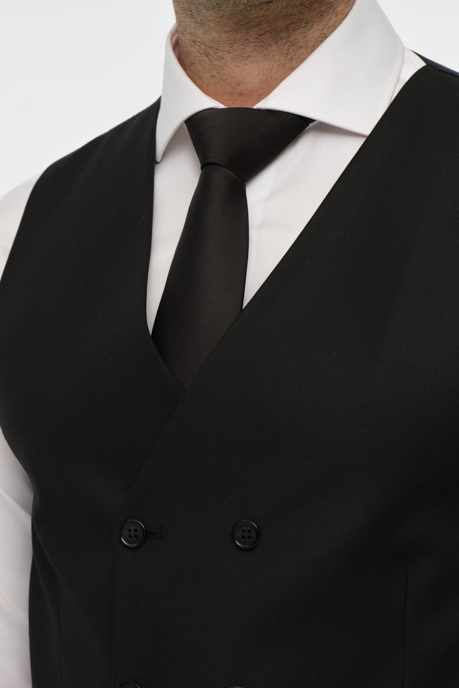 Tailored Vest | Double-Breasted Formal Style – Model W-002