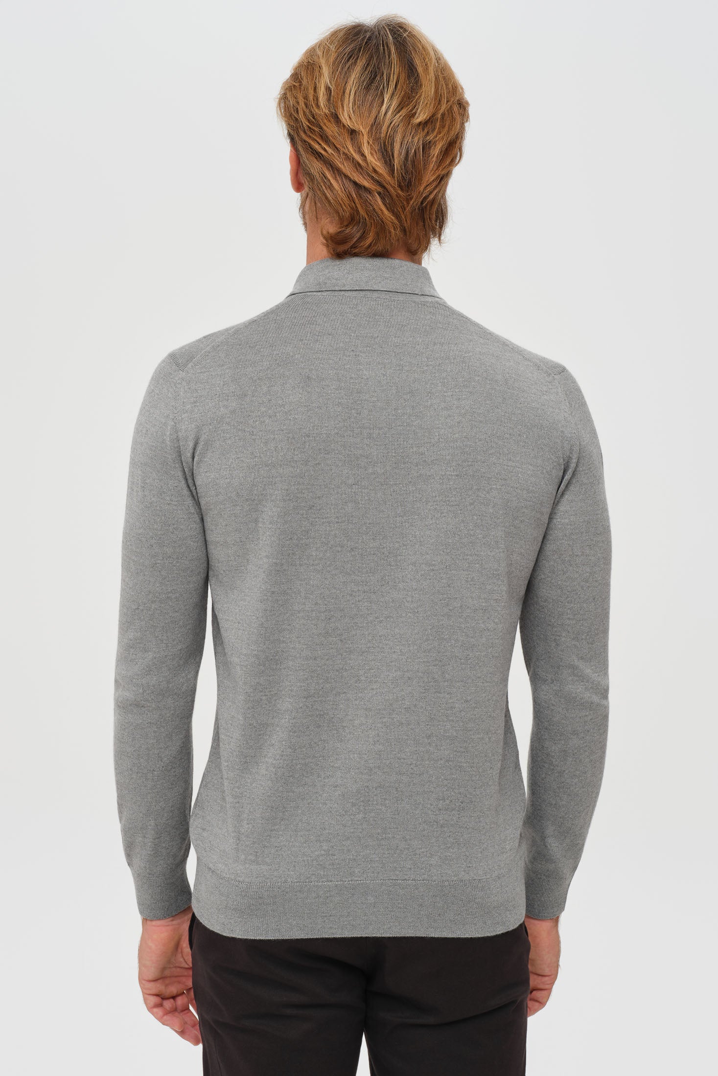 Men’s Premium Long-Sleeve Knit Pullover – Wool Blend Comfort | Style 8014