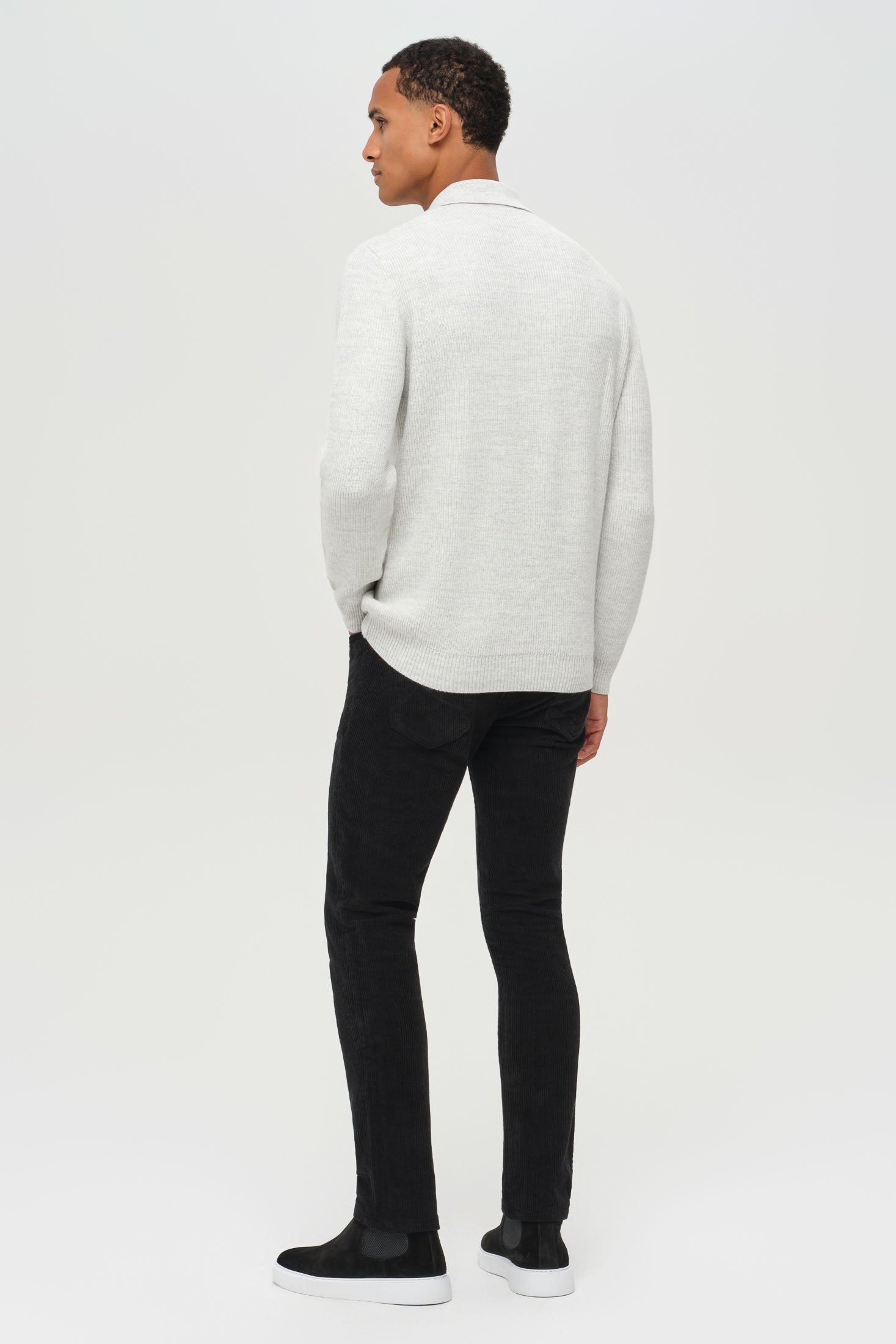 Hochwertiger Herren-Strickpullover mit halbem Reißverschluss – Weiches Stretchmaterial | Modell 8024