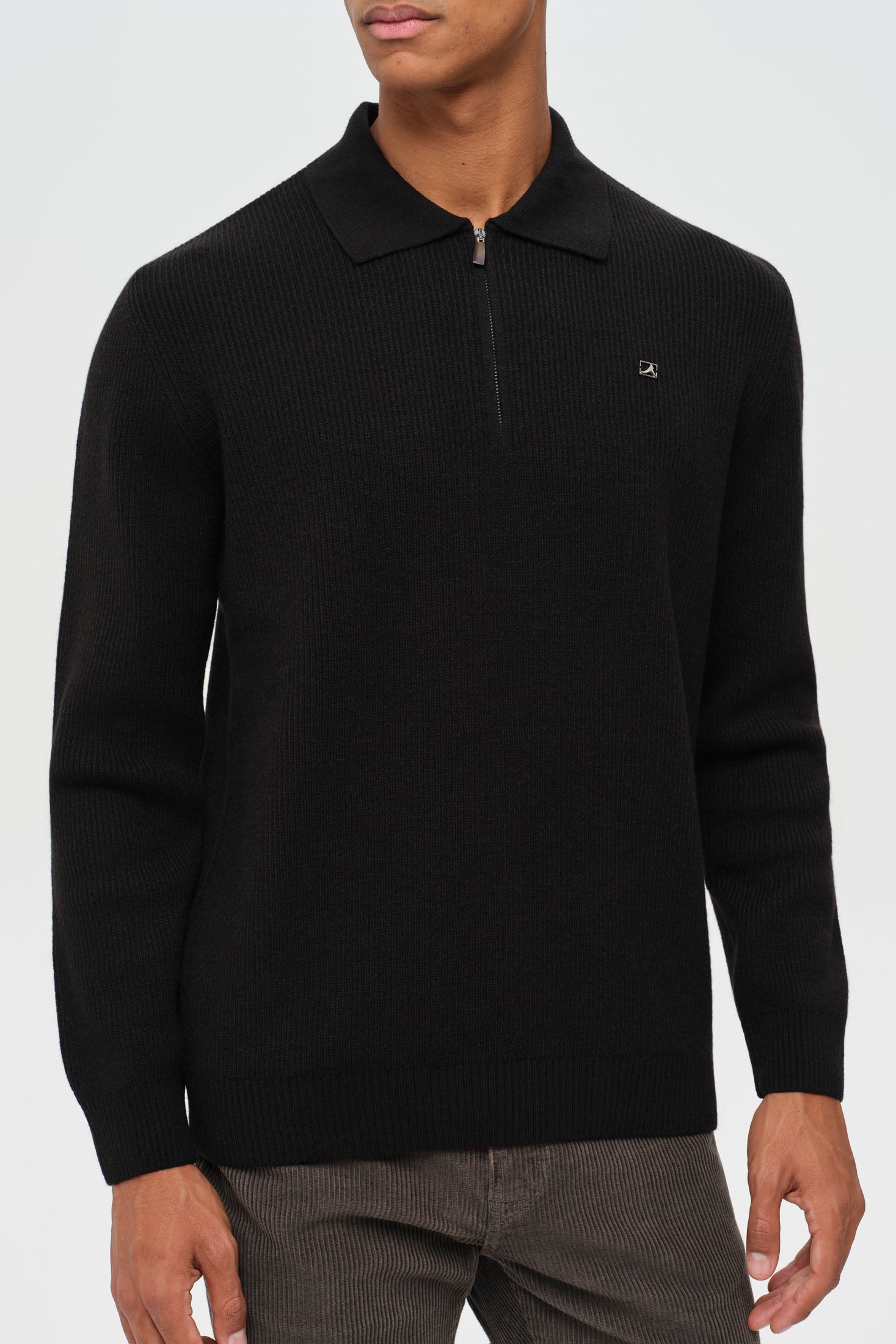 Hochwertiger Herren-Strickpullover mit halbem Reißverschluss – Weiches Stretchmaterial | Modell 8024