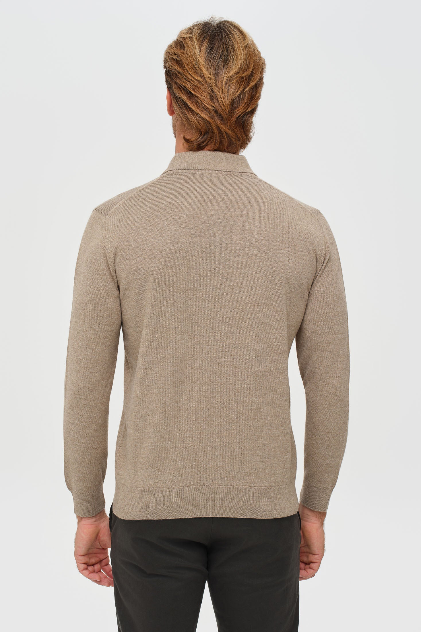 Men’s Premium Long-Sleeve Knit Pullover – Wool Blend Comfort | Style 8014