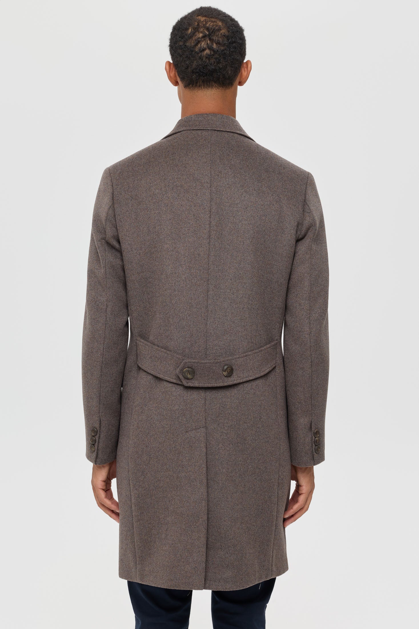 Men’s Double-Breasted Wool Blend Trench Coat – Timeless Elegance | Style 6065