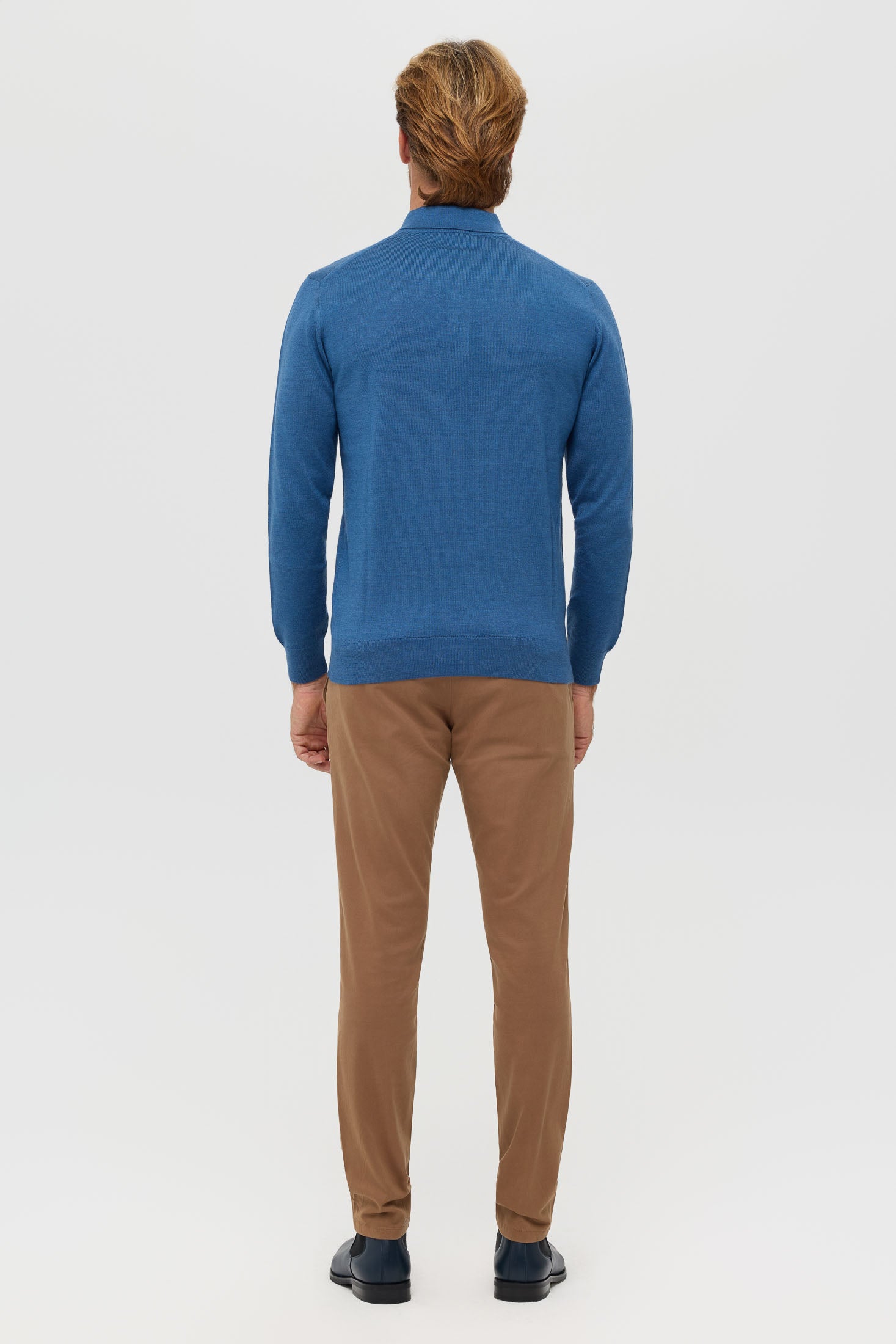 Men’s Premium Long-Sleeve Knit Pullover – Wool Blend Comfort | Style 8014