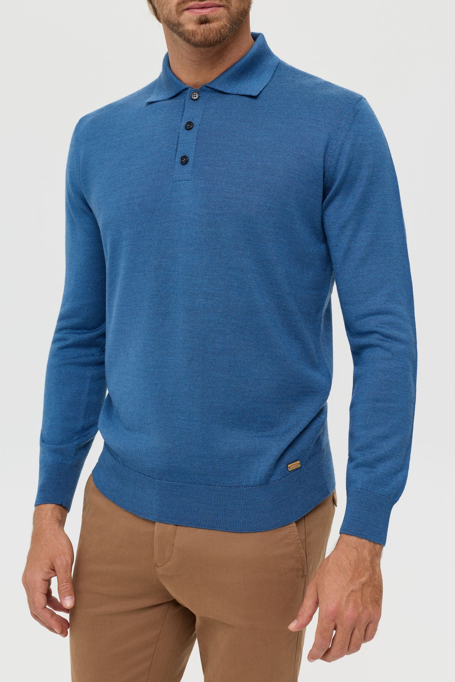 Men’s Premium Long-Sleeve Knit Pullover – Wool Blend Comfort | Style 8014