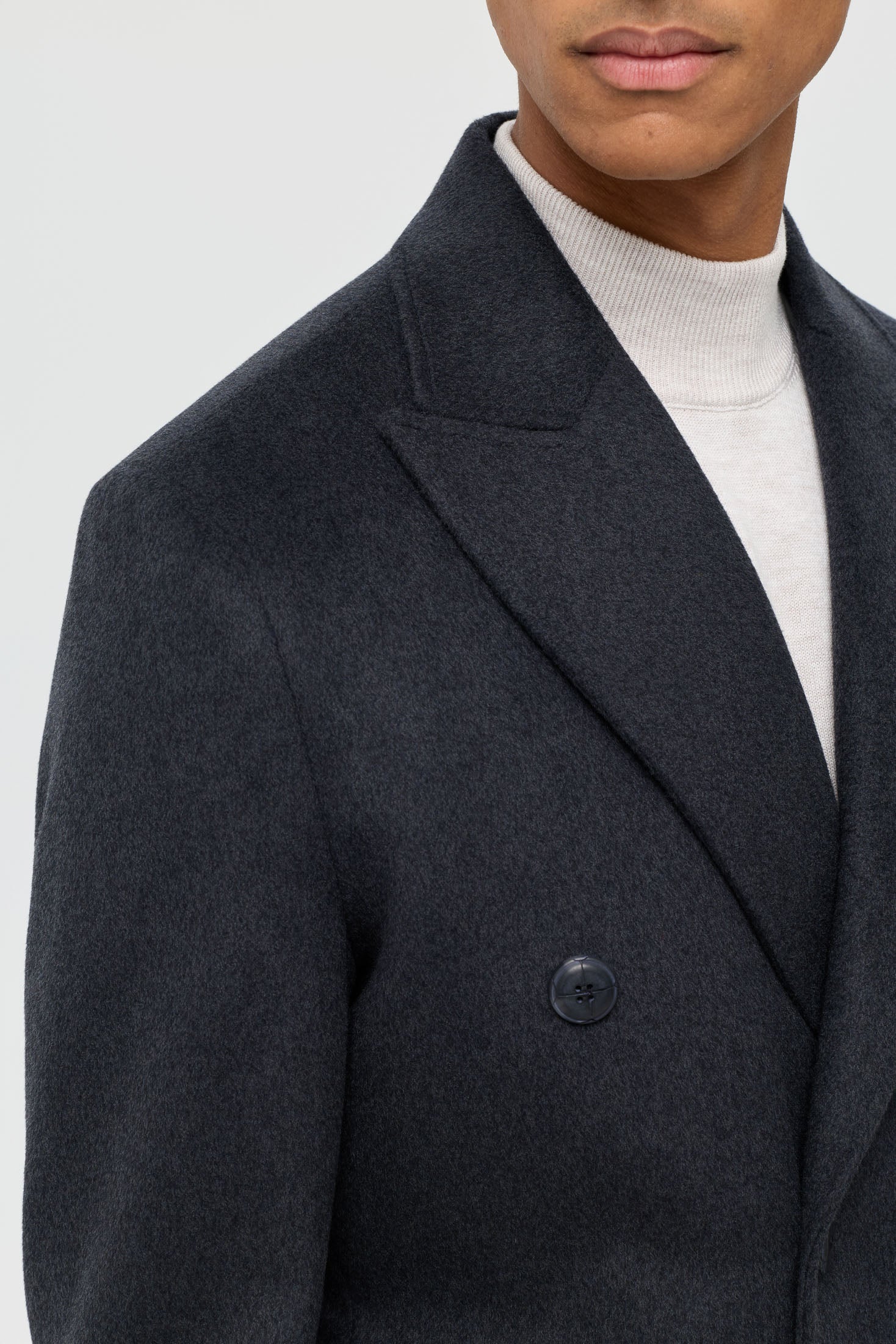 Men’s Double-Breasted Wool Blend Trench Coat – Timeless Elegance | Style 6065