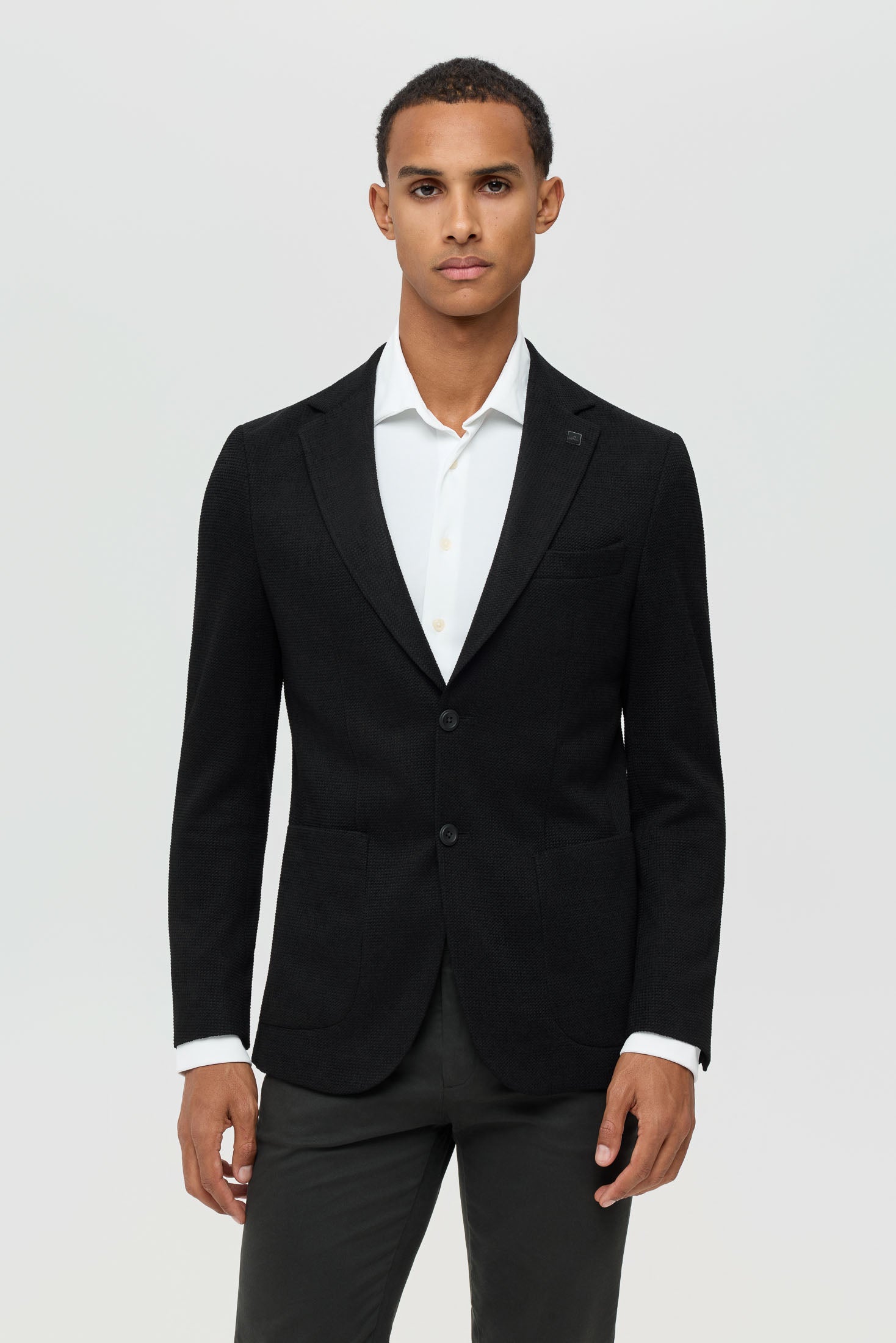 Men’s Premium Knit Blazer – Textured Comfort Stretch | Style 7182