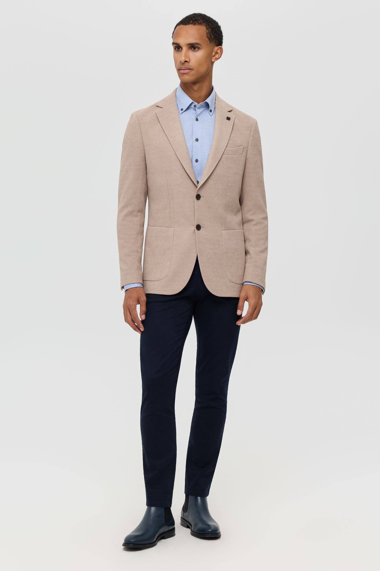 Men’s Premium Knit Blazer – Textured Comfort Stretch | Style 7182