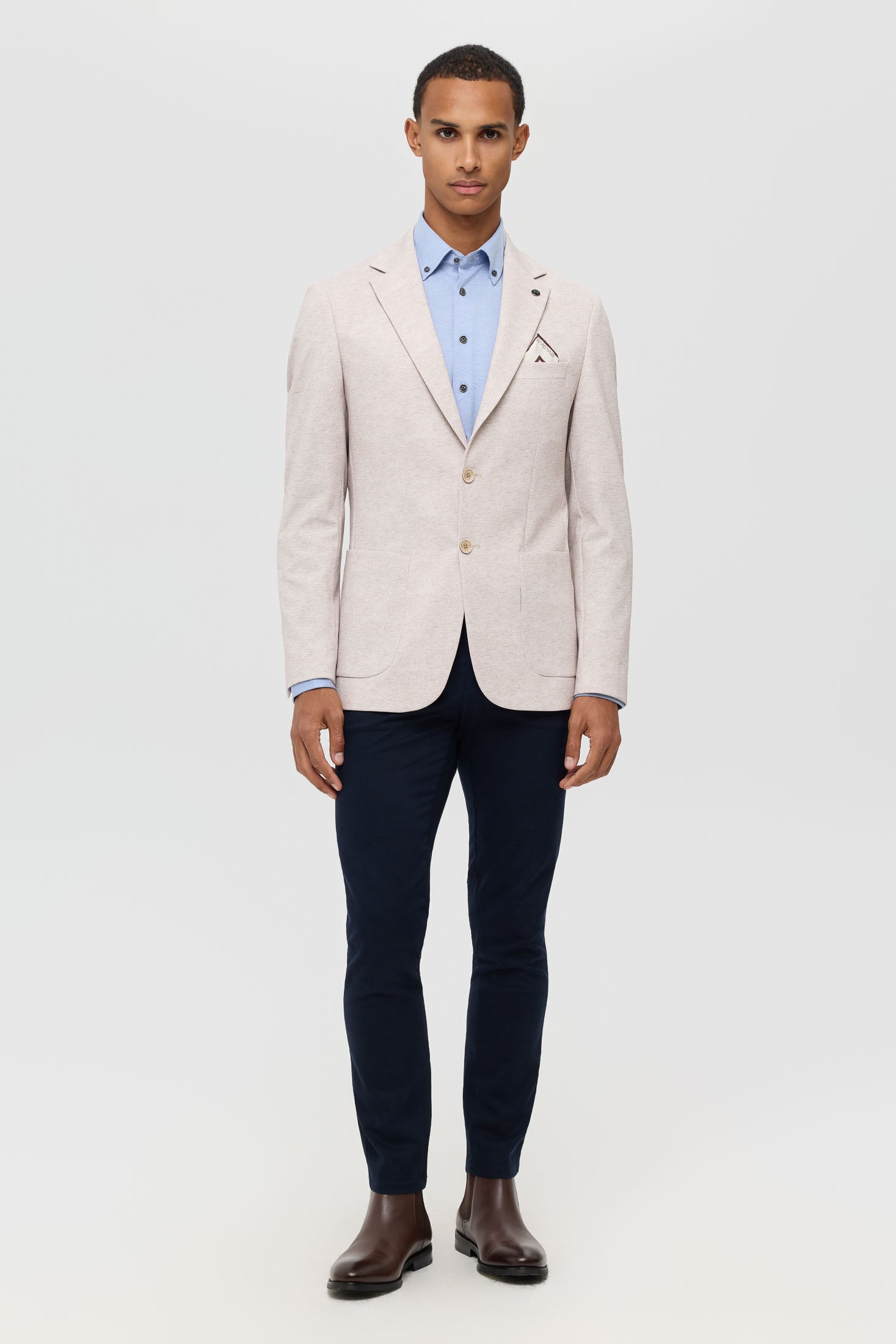 Men’s Premium Knit Blazer – Modern Stretch Comfort | Style 7187