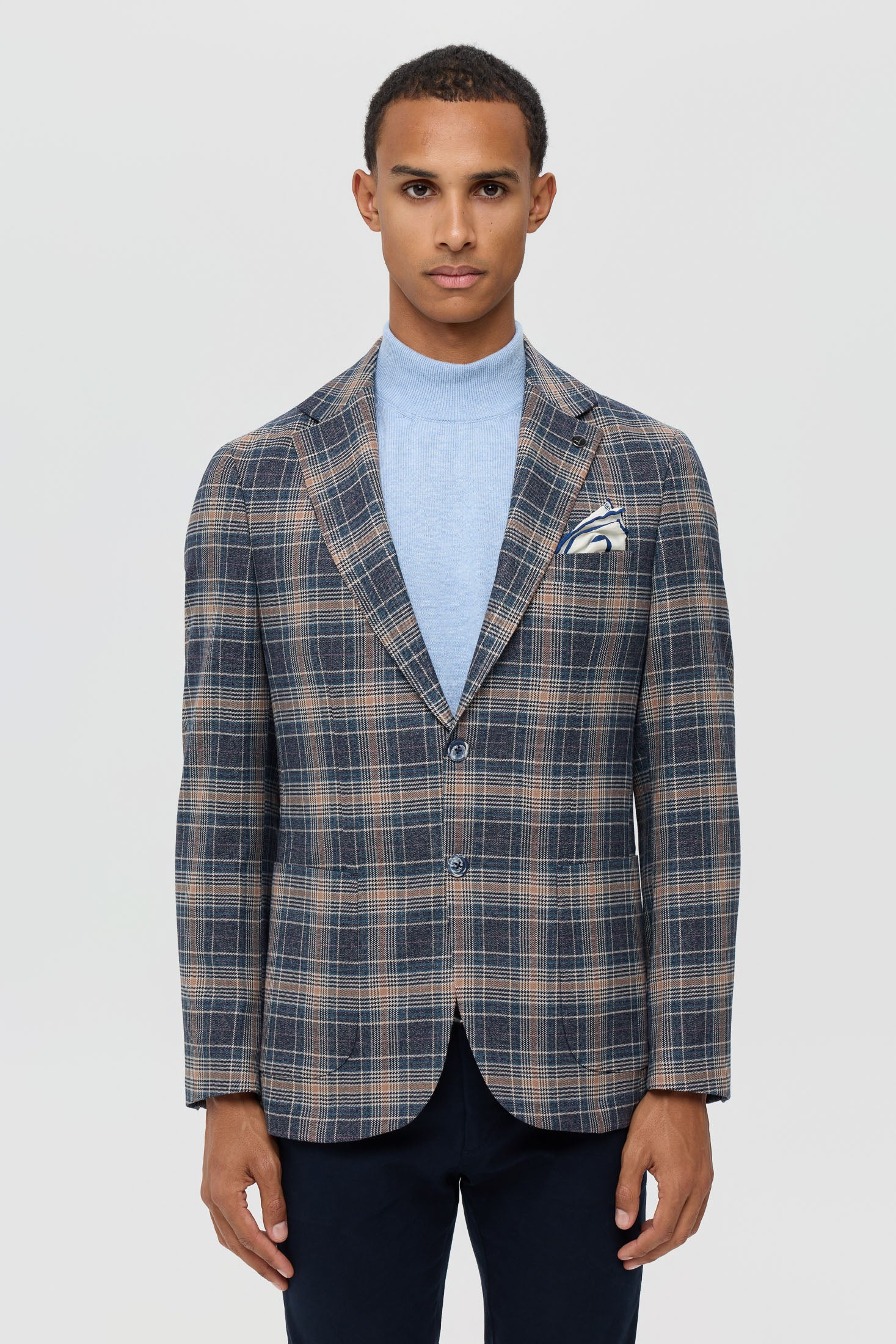 Hochwertiger Herrenblazer mit Karomuster – Smart Stretch-Gewebe | Modell 7177