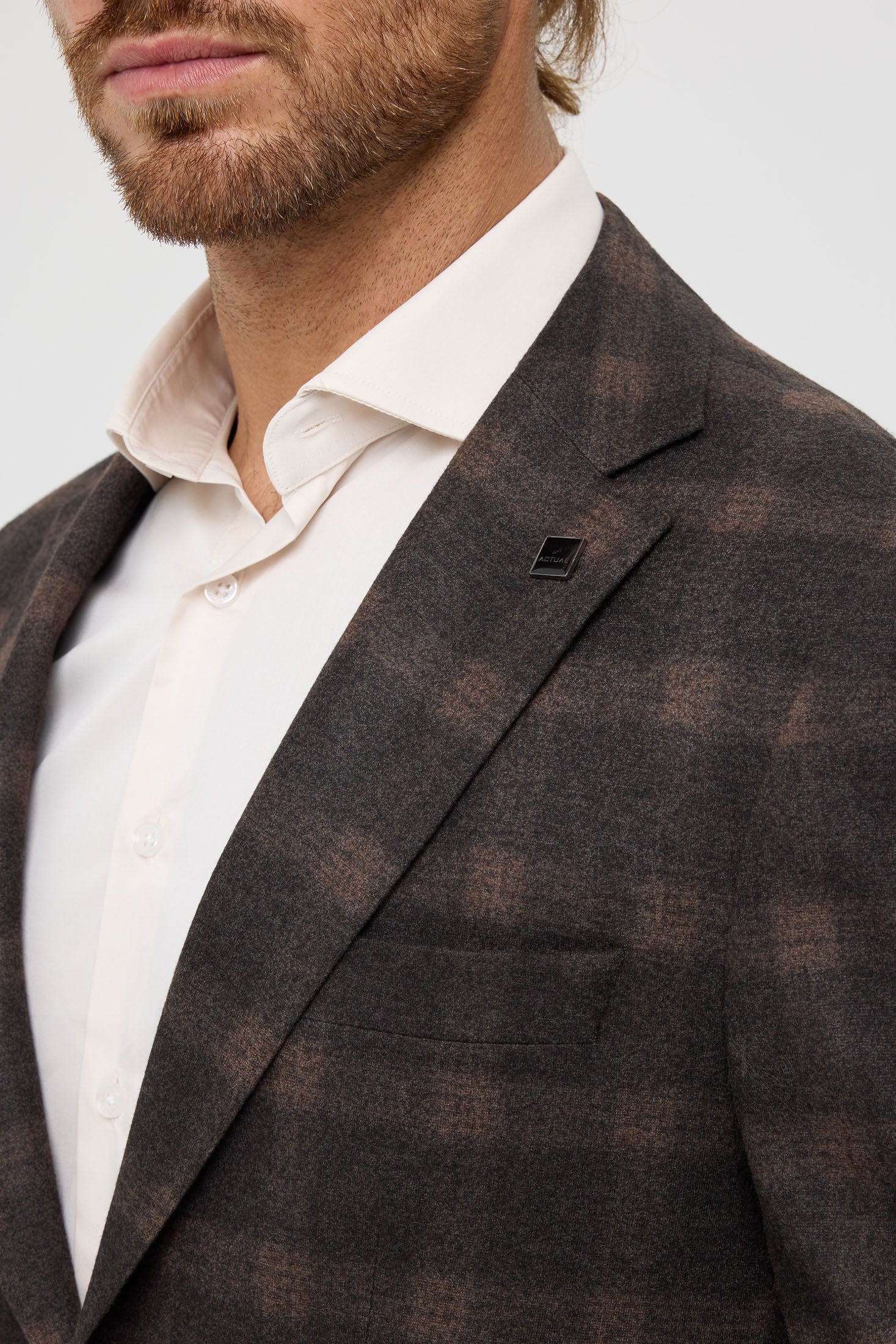 Men’s Premium Knit Blazer – Checked Texture | Style 7186