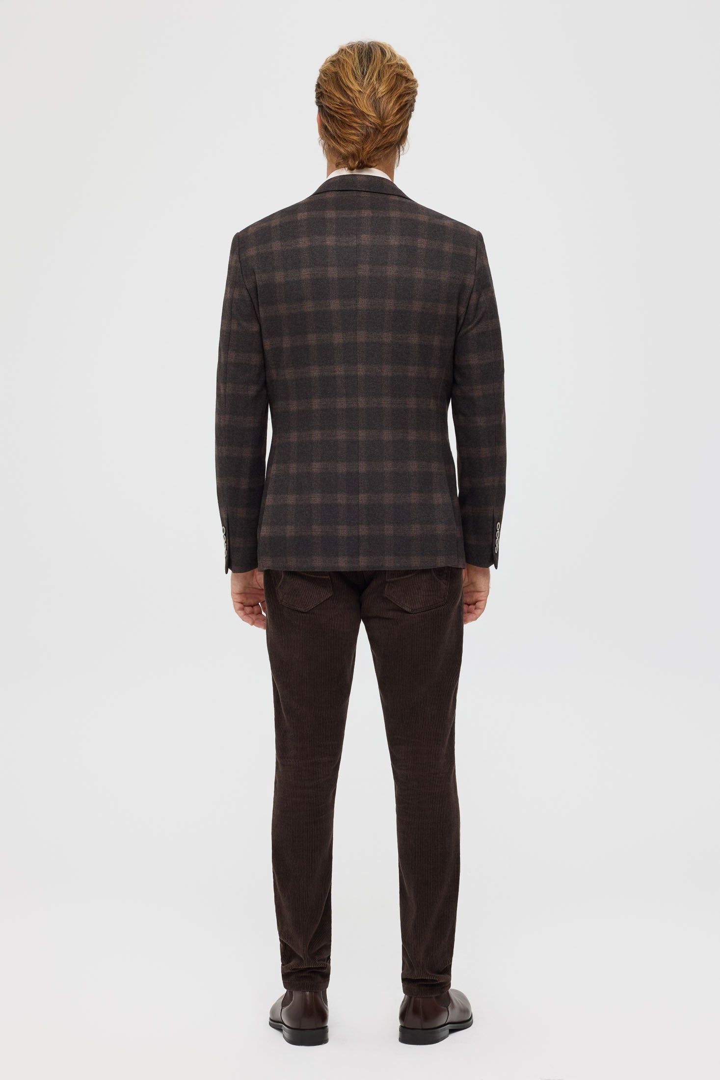 Men’s Premium Knit Blazer – Checked Texture | Style 7186