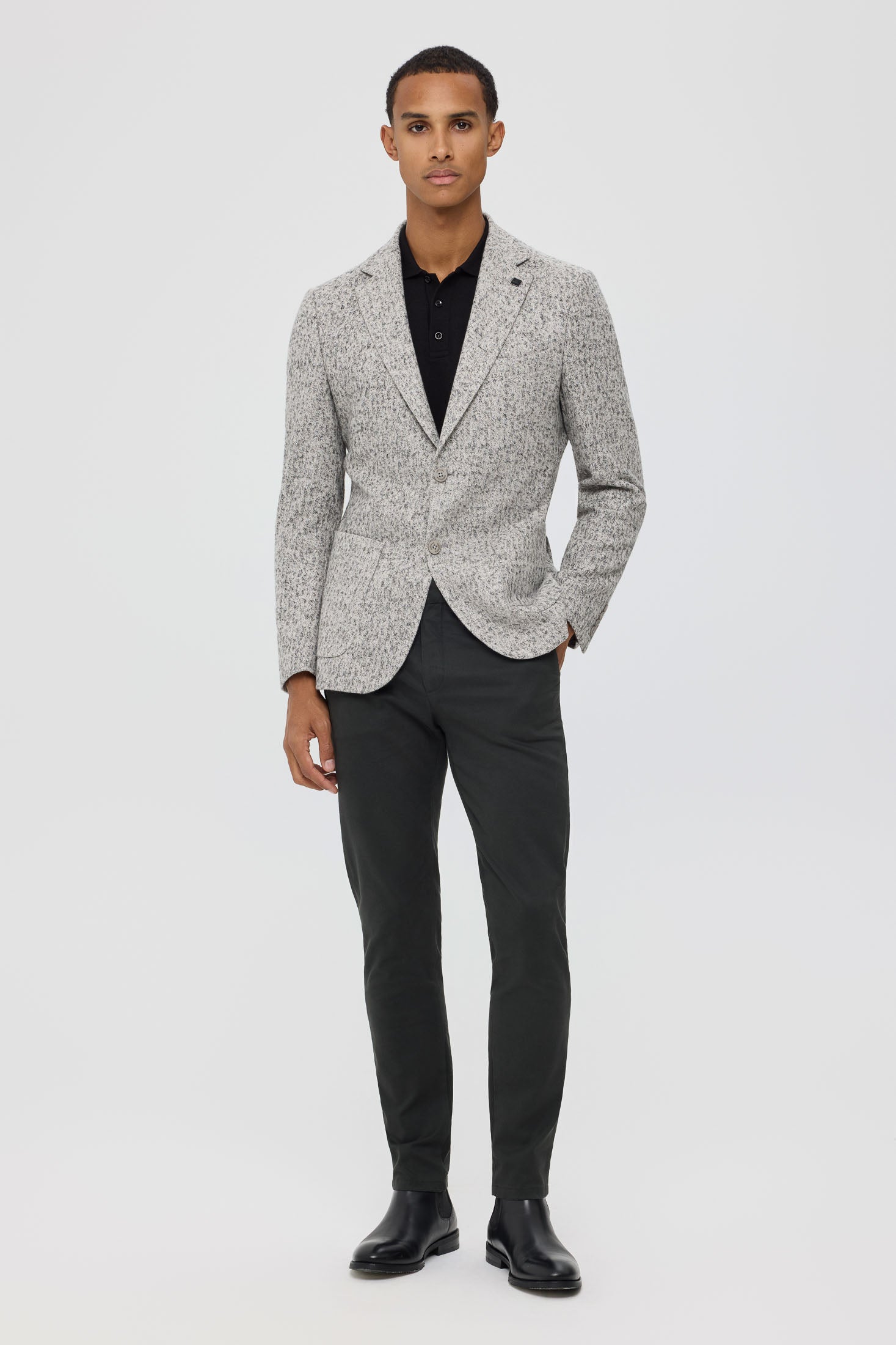 Men’s Premium Knit Blazer – Textured Stretch Comfort | Style 7179