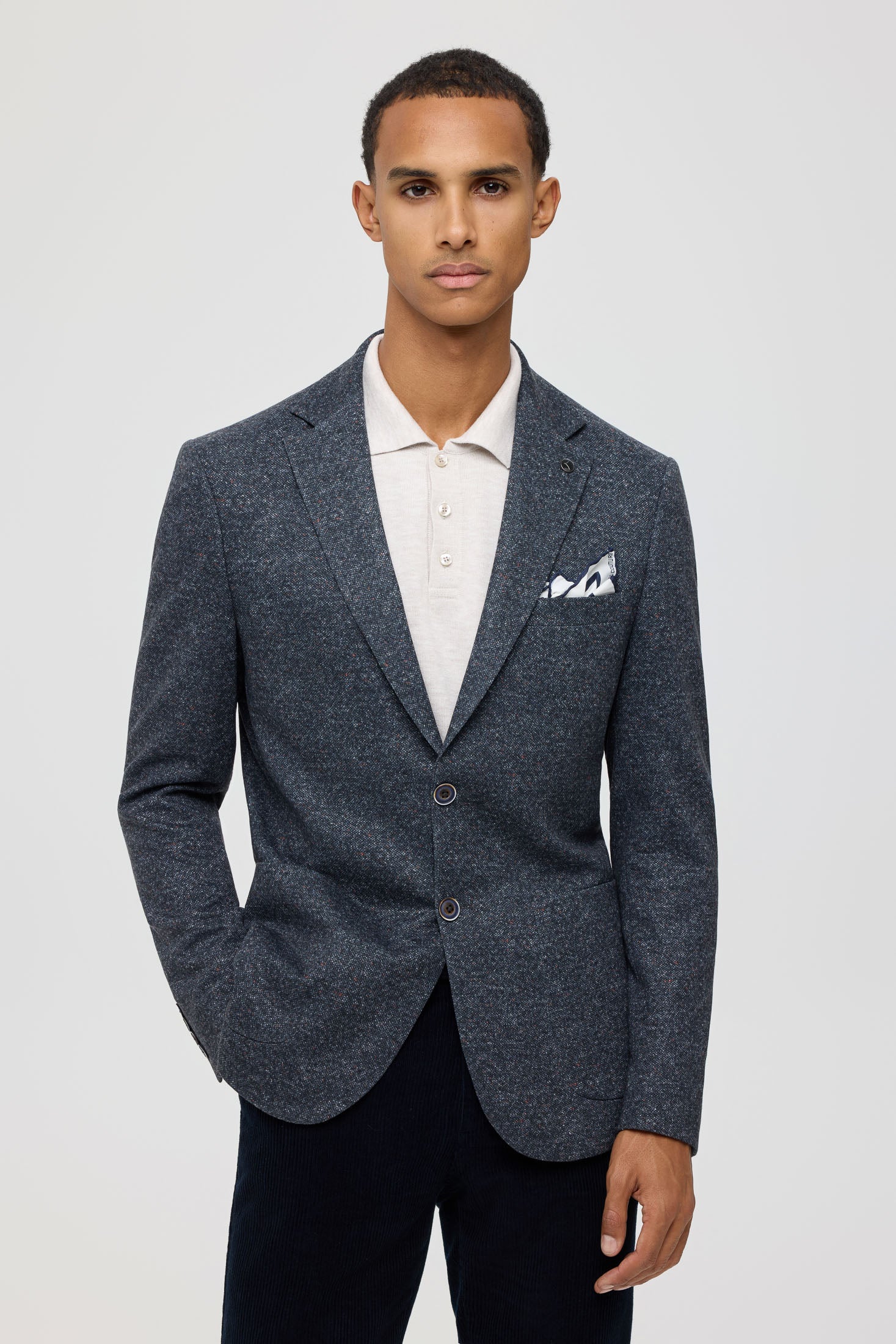 Men’s Premium Knit Blazer – Heritage Texture | Style 7184