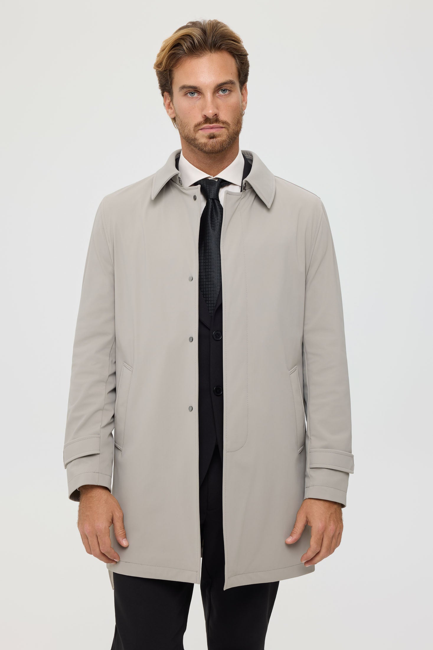 Men's Premium Trench Coat – Technical Stretch Fabric | Style 6064