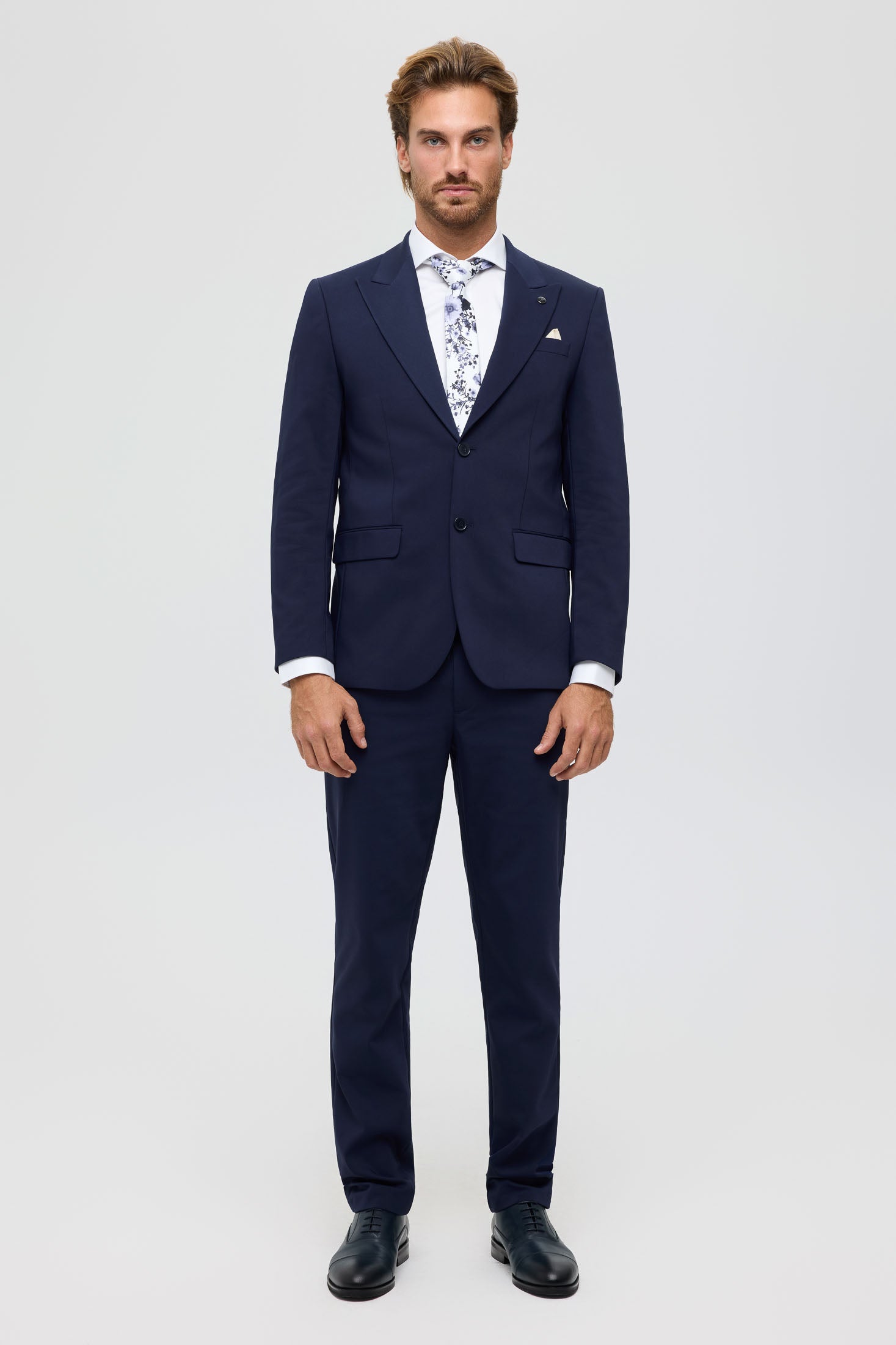 Men’s Modern Tailored Suit – Stretch Cotton Elegance | Style 4073