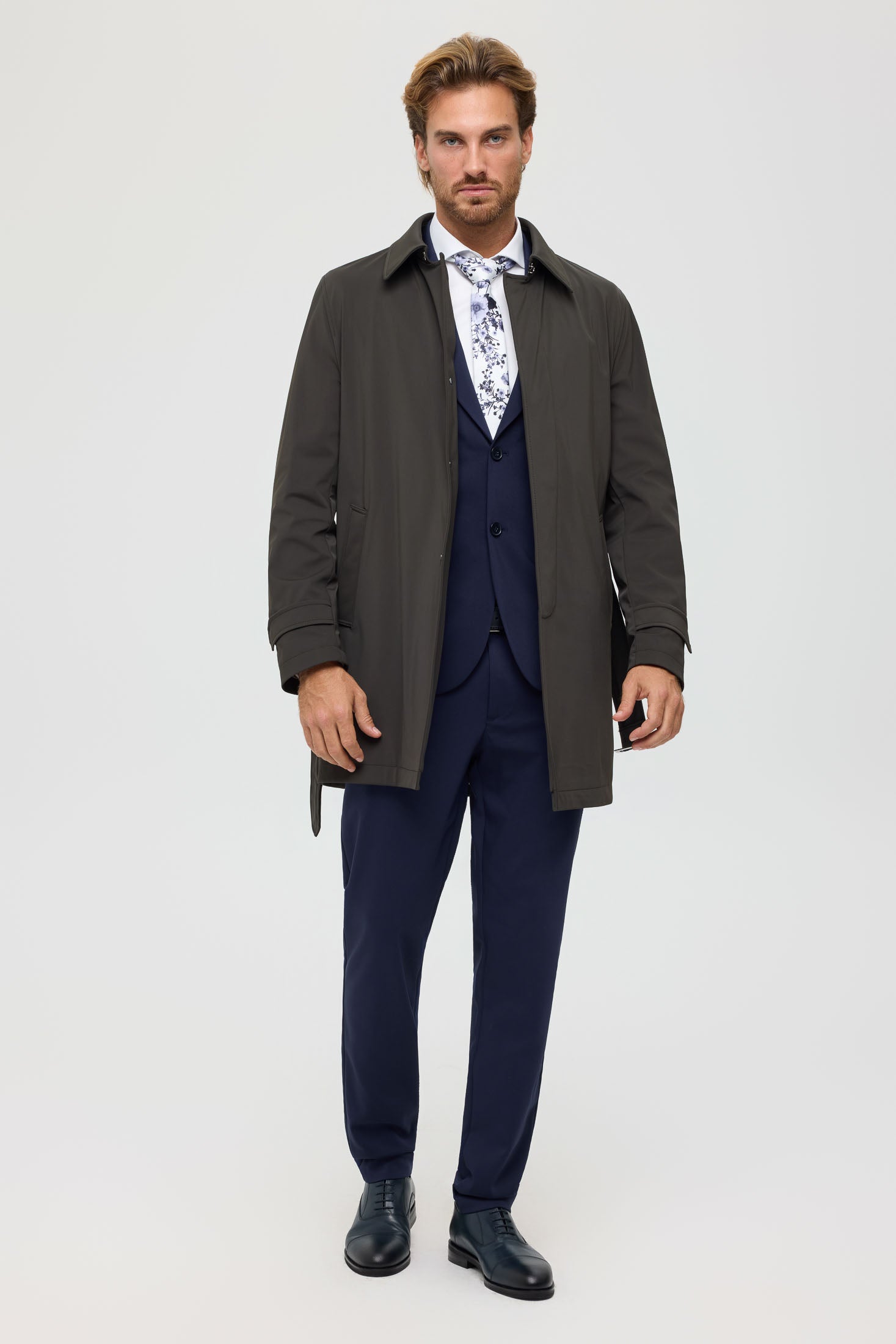 Men's Premium Trench Coat – Technical Stretch Fabric | Style 6064