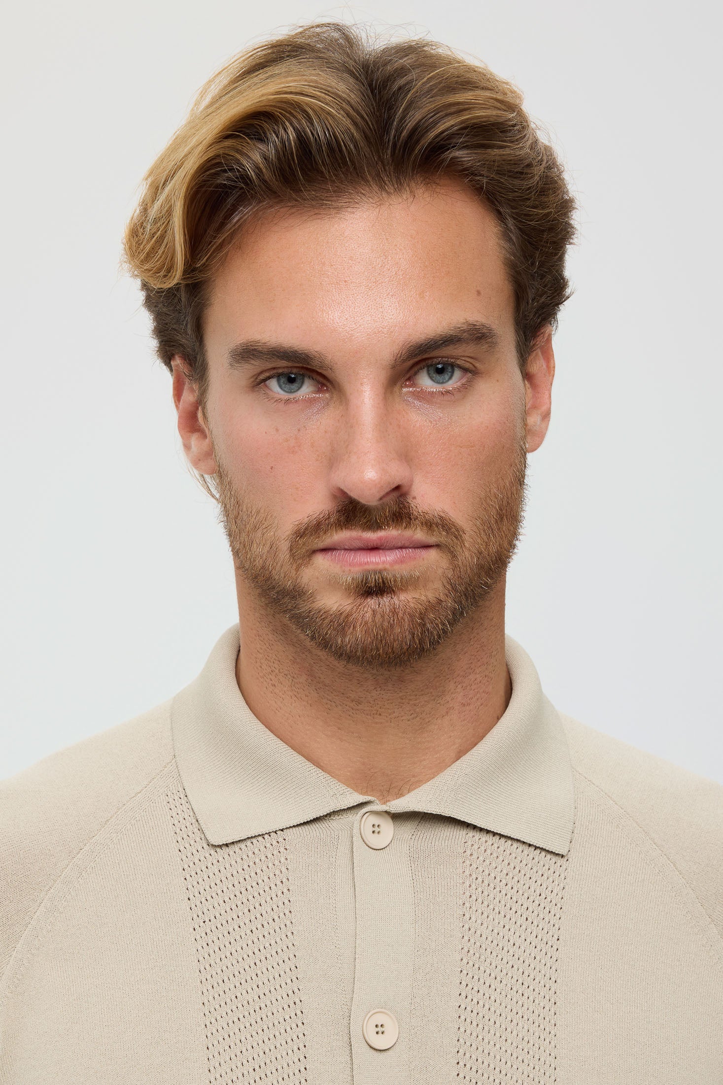 Men’s Premium Buttoned Knit Cardigan – Textured Panel Design | Style 8029