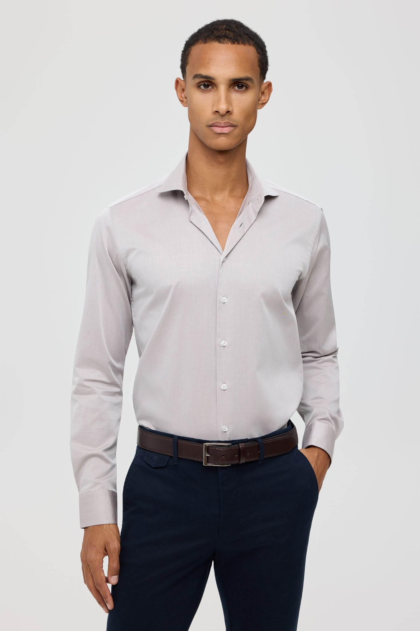 Hochwertiges Herren-Businesshemd – Feiner Twill-Stretchstoff | Modell 25-043