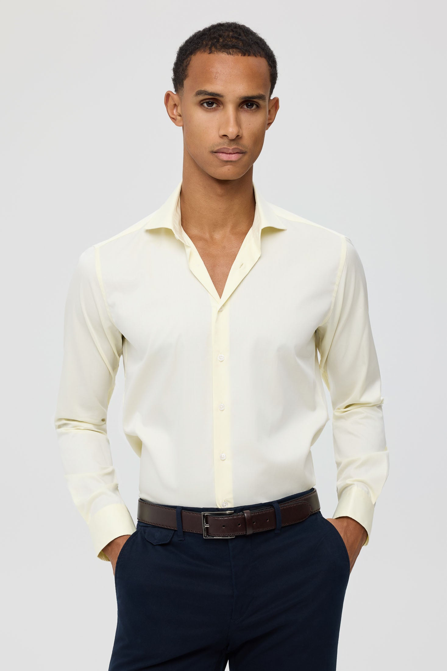 Hochwertiges Herren-Businesshemd – Feiner Twill-Stretchstoff | Modell 25-043