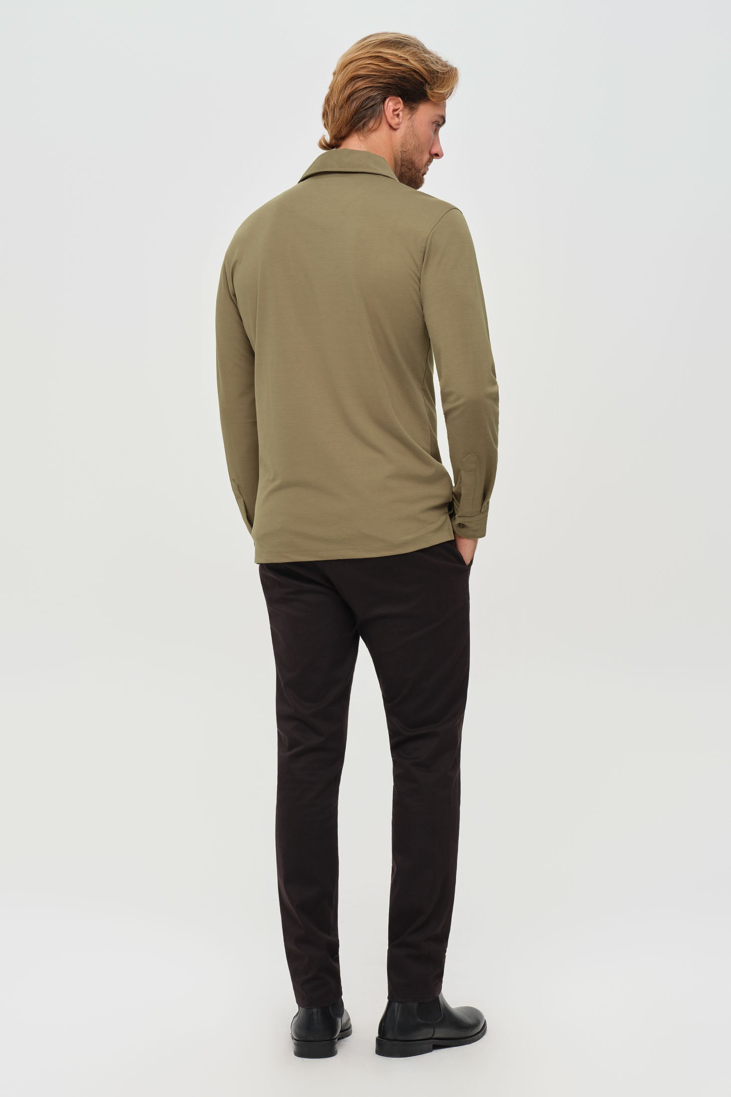 Hochwertiges Herren-Businesshemd – Weicher Stretch-Jersey | Modell 25-052