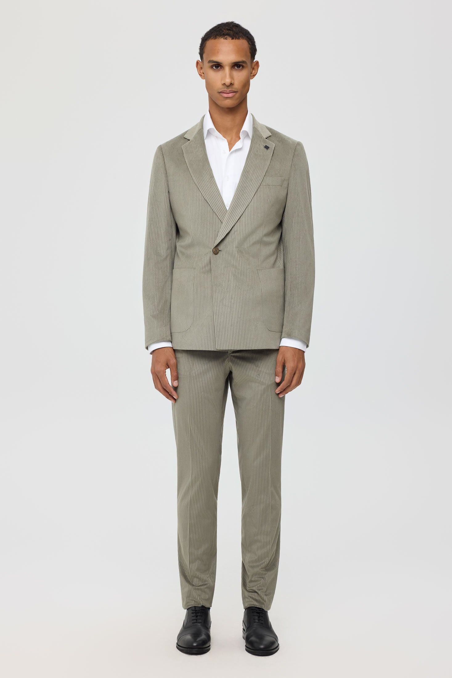Men’s Premium Corduroy Suit – Modern Tailored Stretch | Style 4079