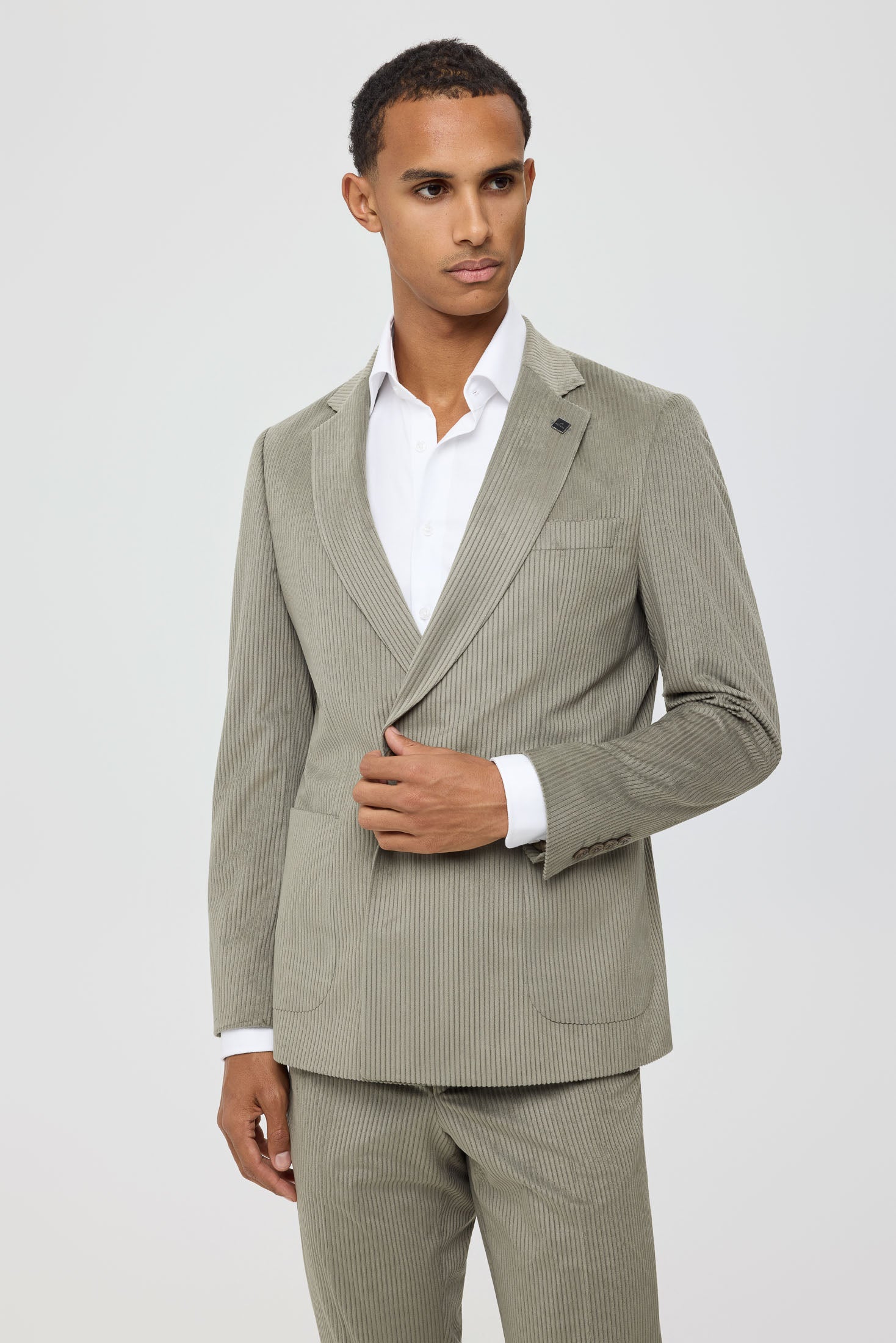 Men’s Premium Corduroy Suit – Modern Tailored Stretch | Style 4079